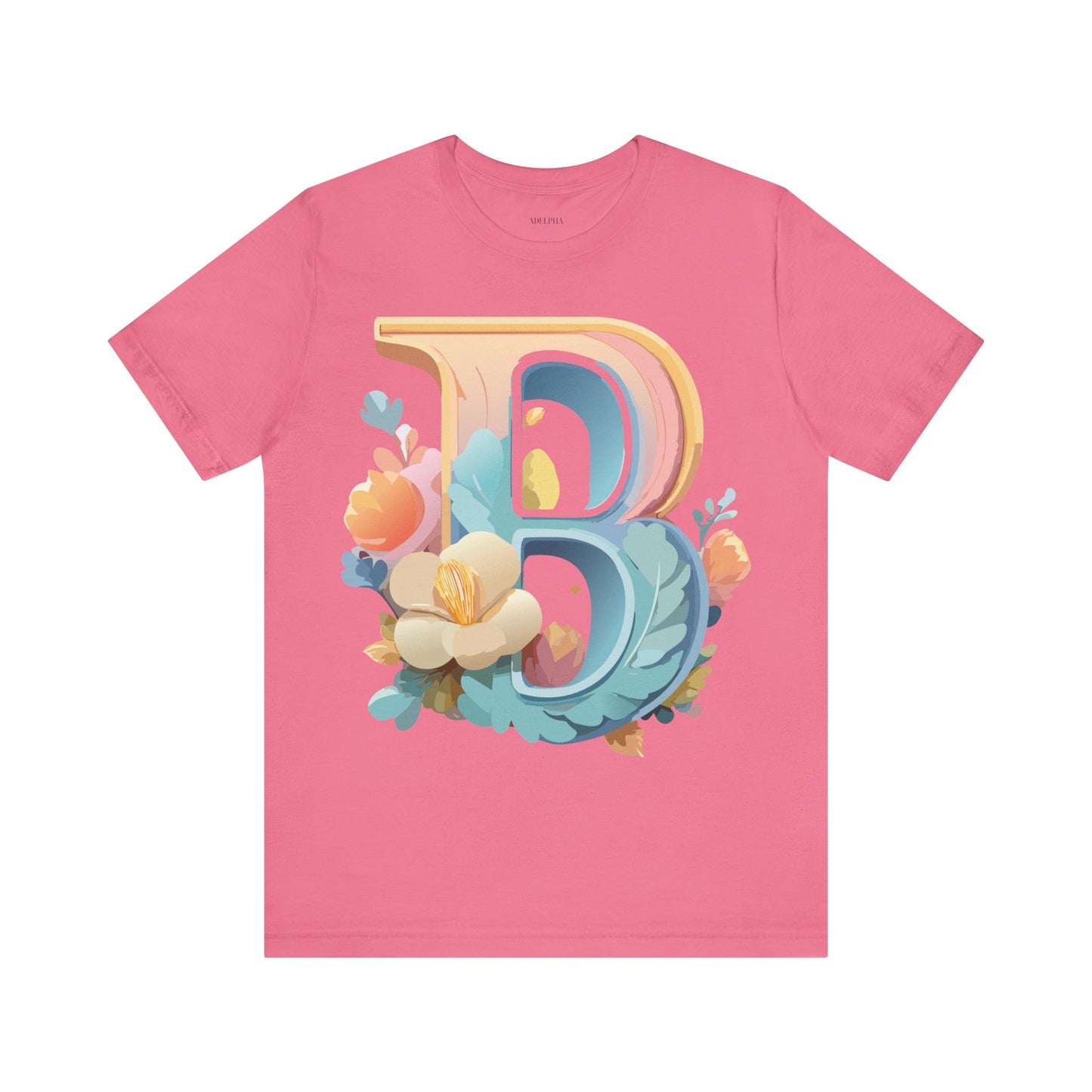 Natural Cotton Tee Shirt - Letters Collection - B Printify