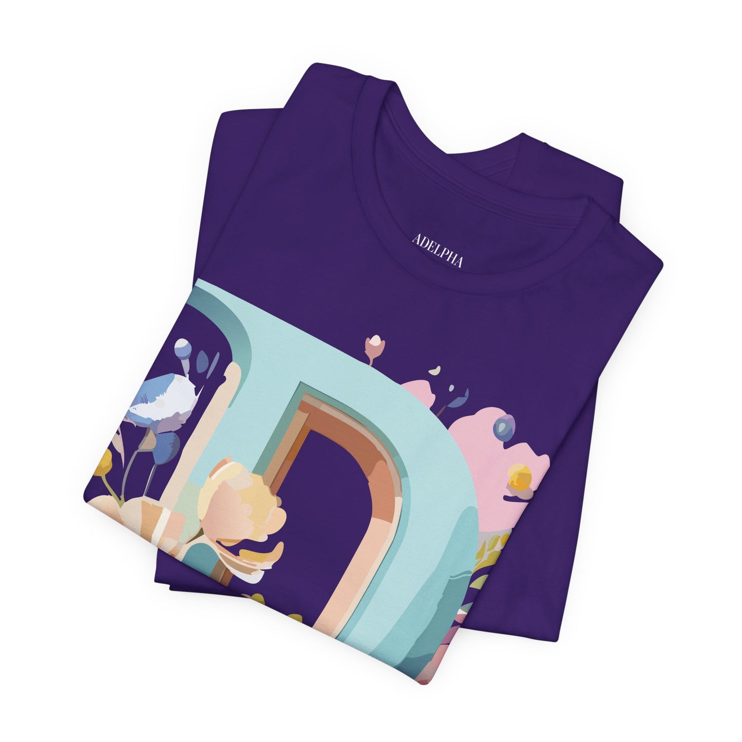 Natural Cotton Tee Shirt - Letters Collection - D Printify
