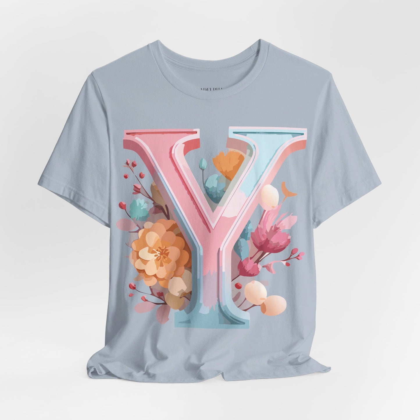 Natural Cotton Tee Shirt - Letters Collection - Y Printify