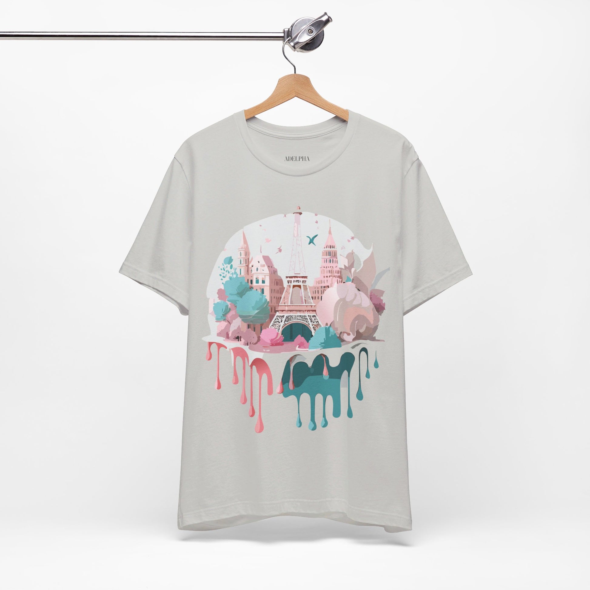 Natural Cotton Tee Shirt - Beautiful Places Collection - Paris Printify