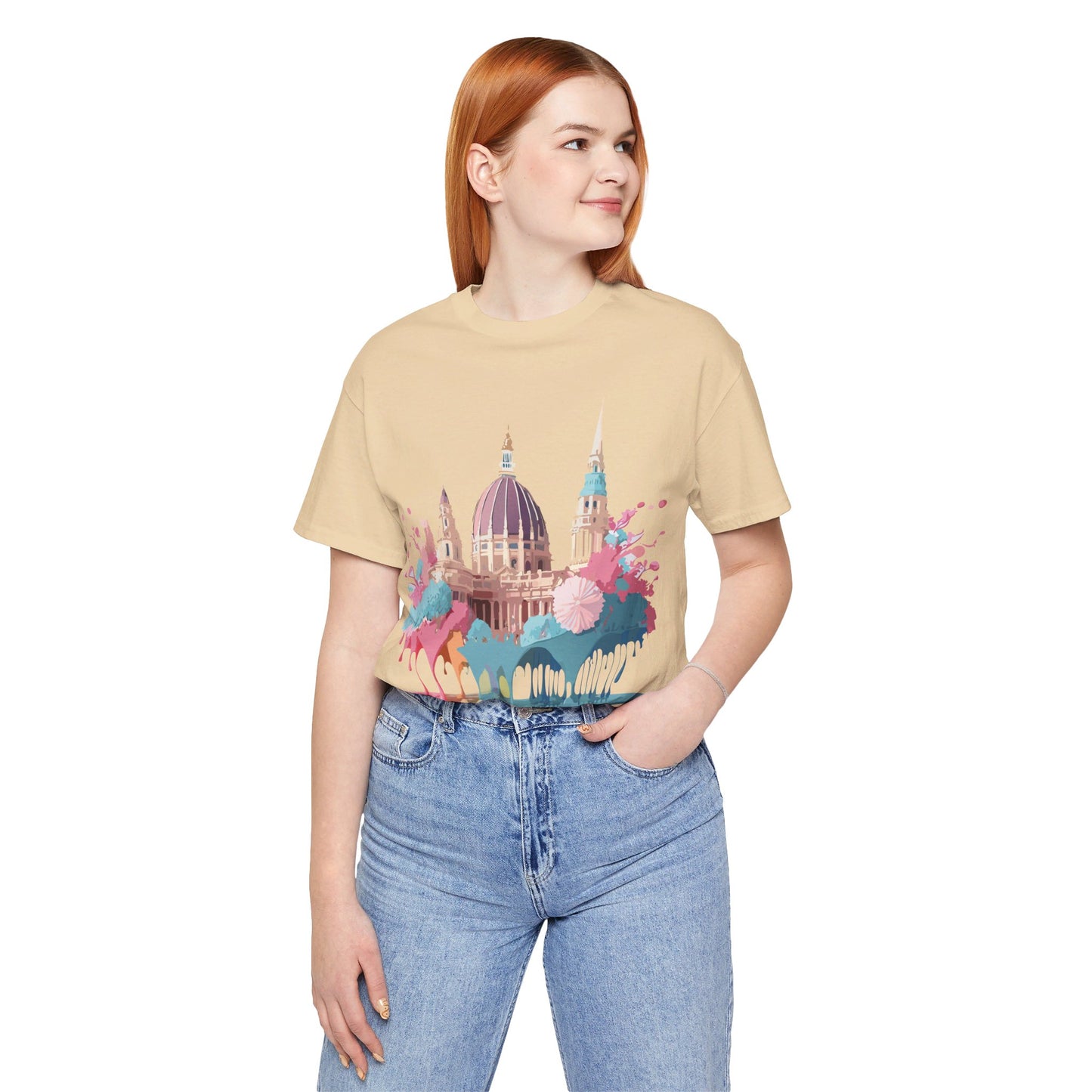 Natural Cotton Tee Shirt - Beautiful Places Collection - Vienna Printify