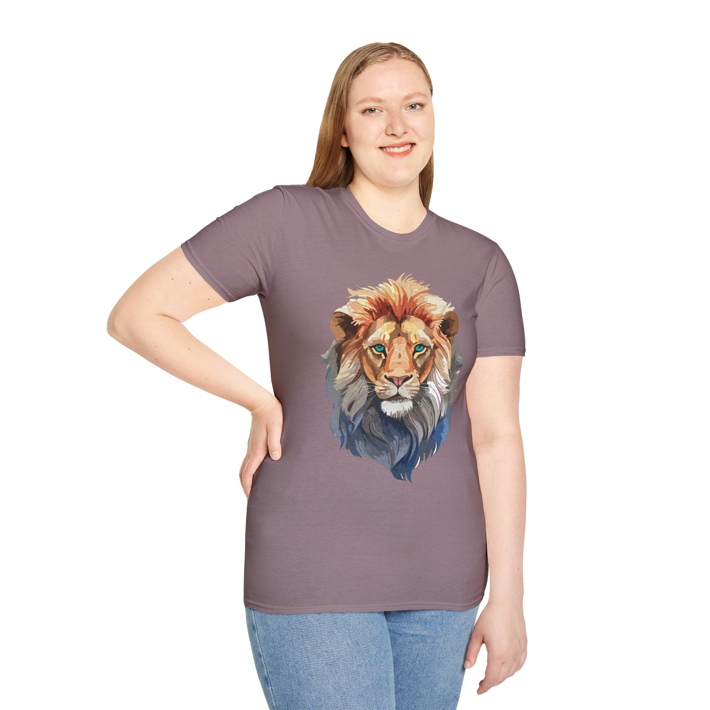 Lion Shirt, Shirt with Lion, Floral Lion Tee, Shirt with Animals