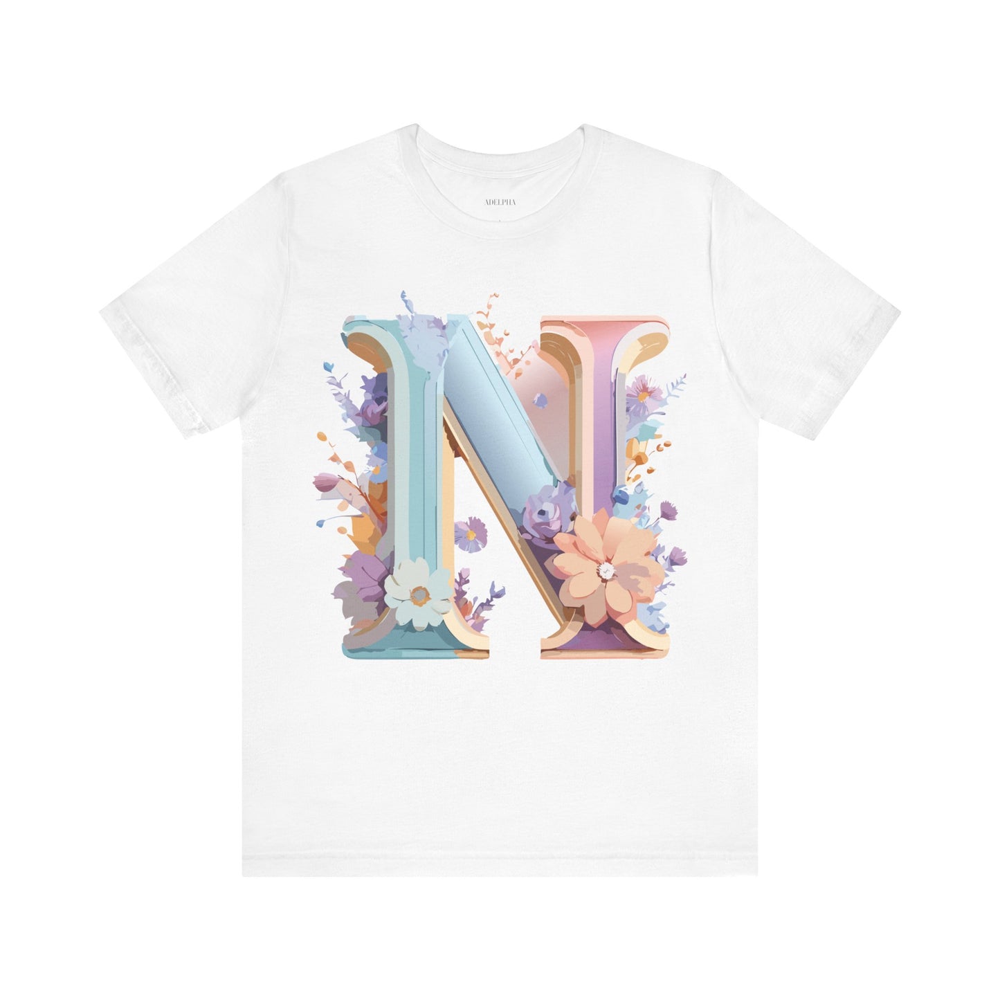 Natural Cotton Tee Shirt - Letters Collection - N Printify
