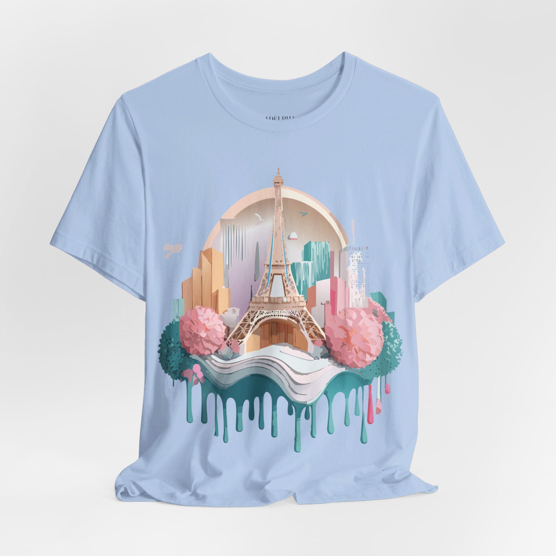 Natural Cotton Tee Shirt - Beautiful Places Collection - Paris Printify