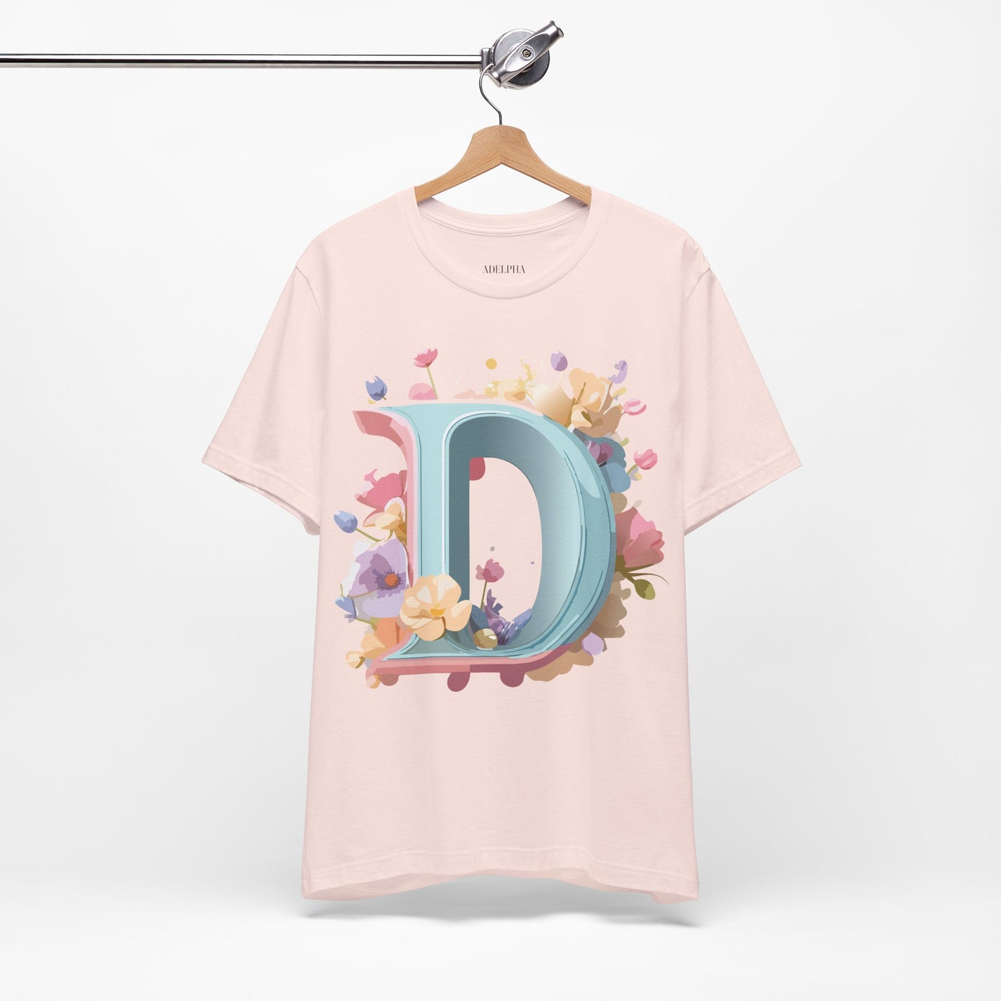 Natural Cotton Tee Shirt - Letters Collection - D Printify