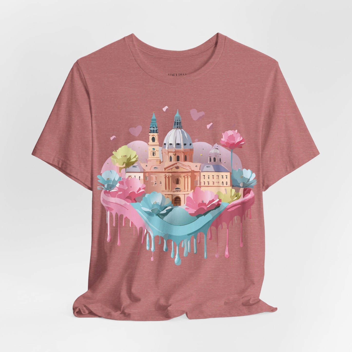 Natural Cotton Tee Shirt - Beautiful Places Collection - Prague Printify