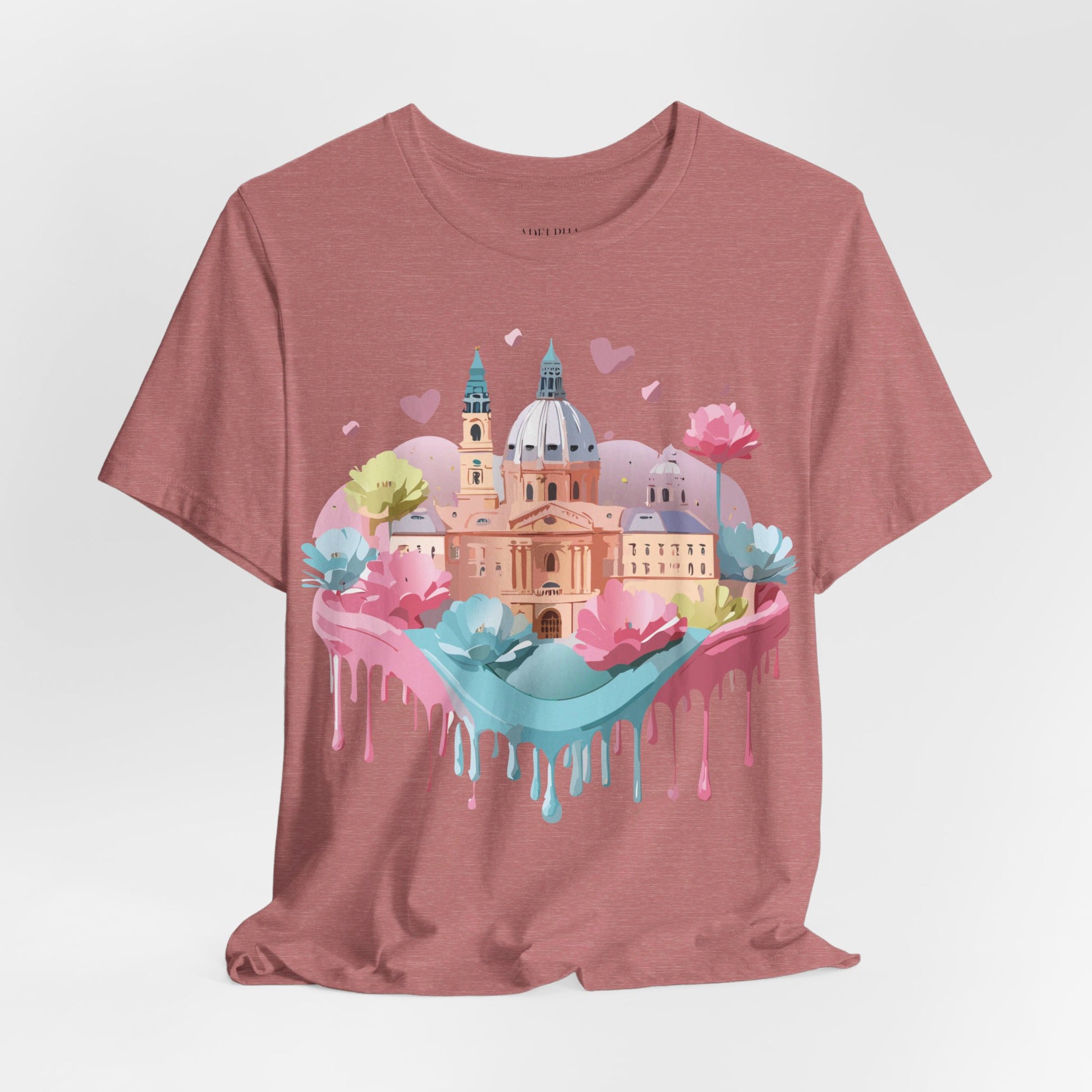Natural Cotton Tee Shirt - Beautiful Places Collection - Prague Printify