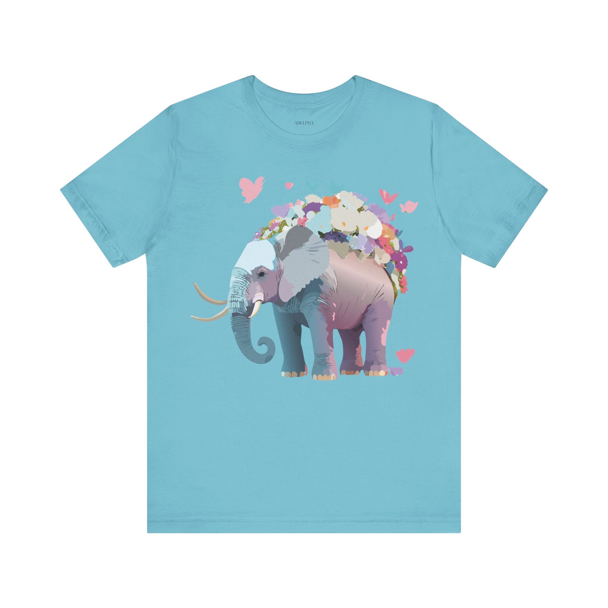 Natural Cotton Tee Shirt with Elephant Printify