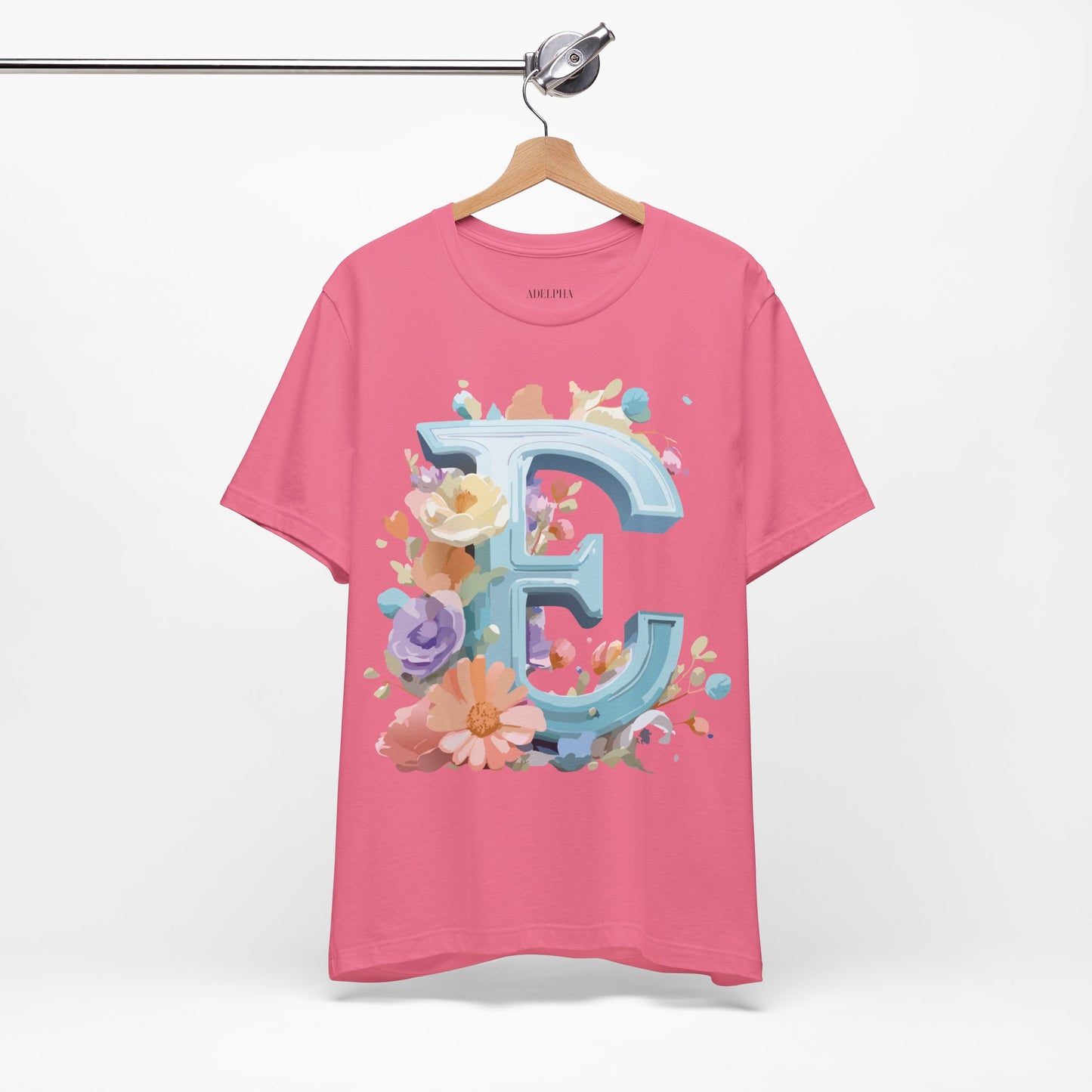 Natural Cotton Tee Shirt - Letters Collection - E Printify