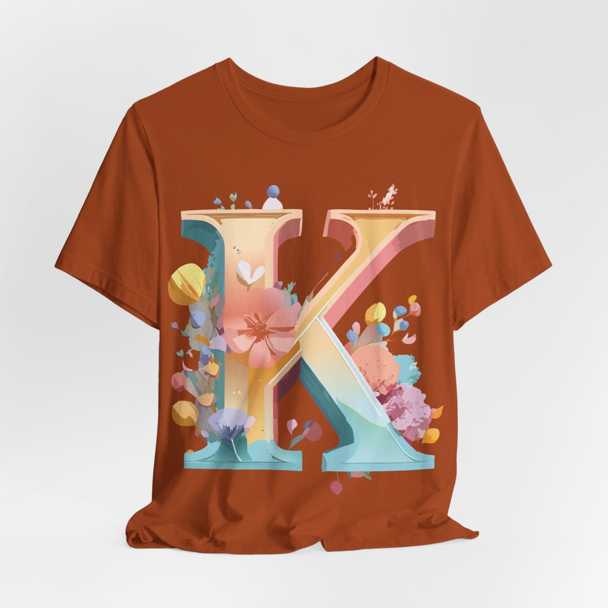 Natural Cotton Tee Shirt - Letters Collection - K Printify
