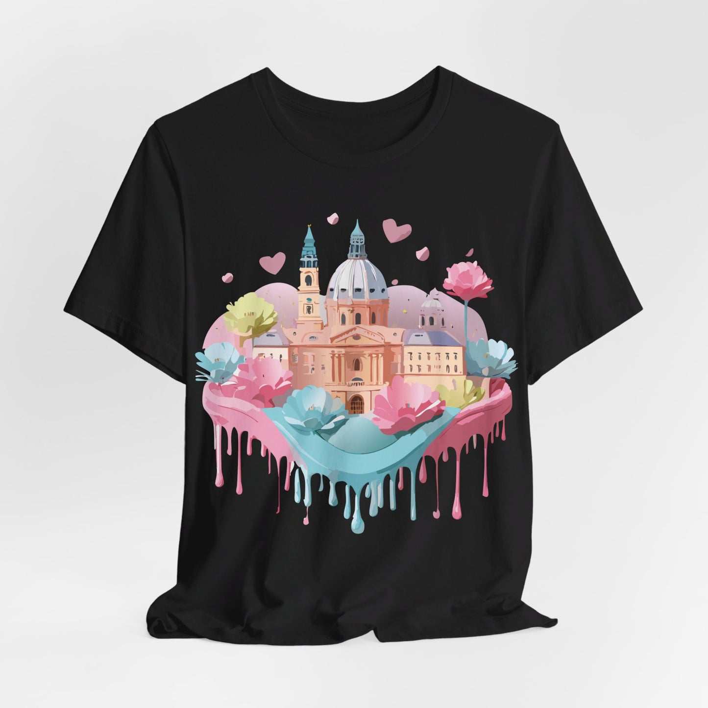 Natural Cotton Tee Shirt - Beautiful Places Collection - Prague Printify