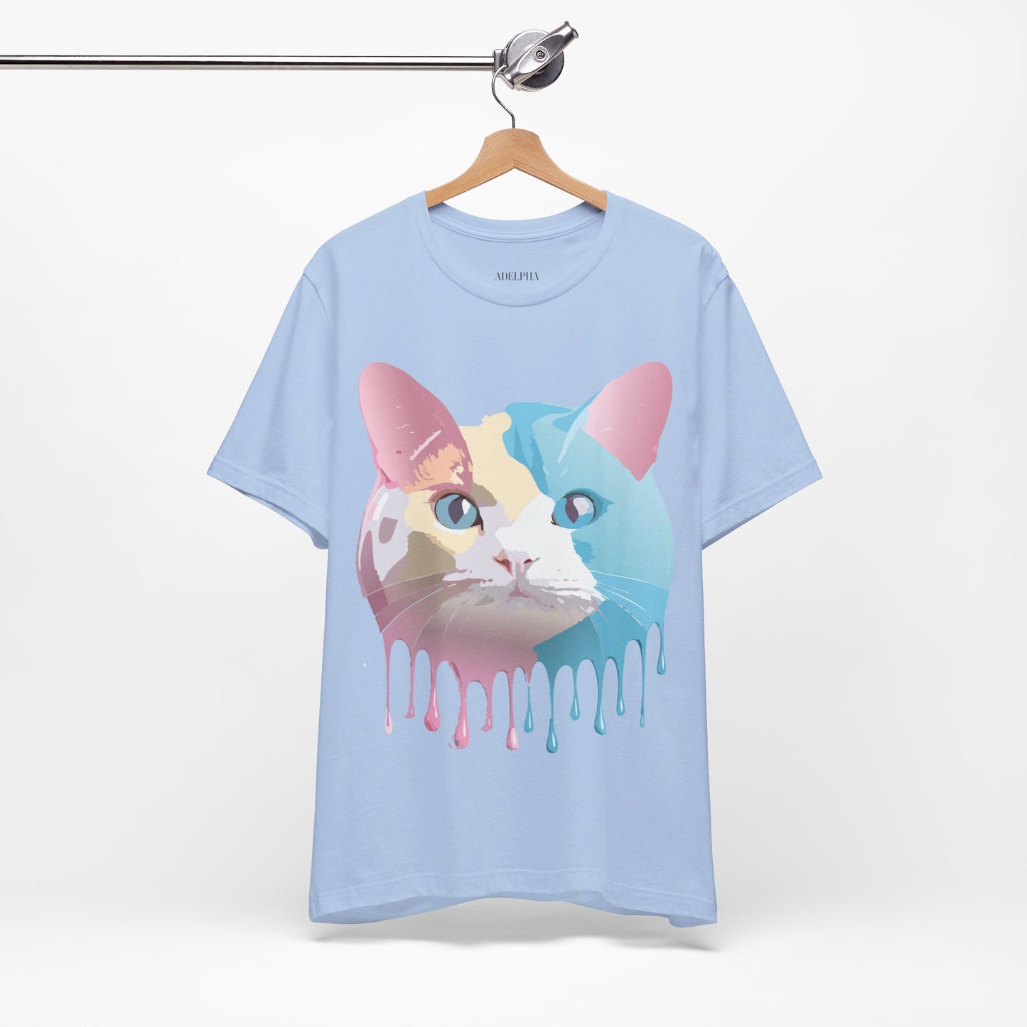 Natural Cotton Tee Shirt with Cat Printify
