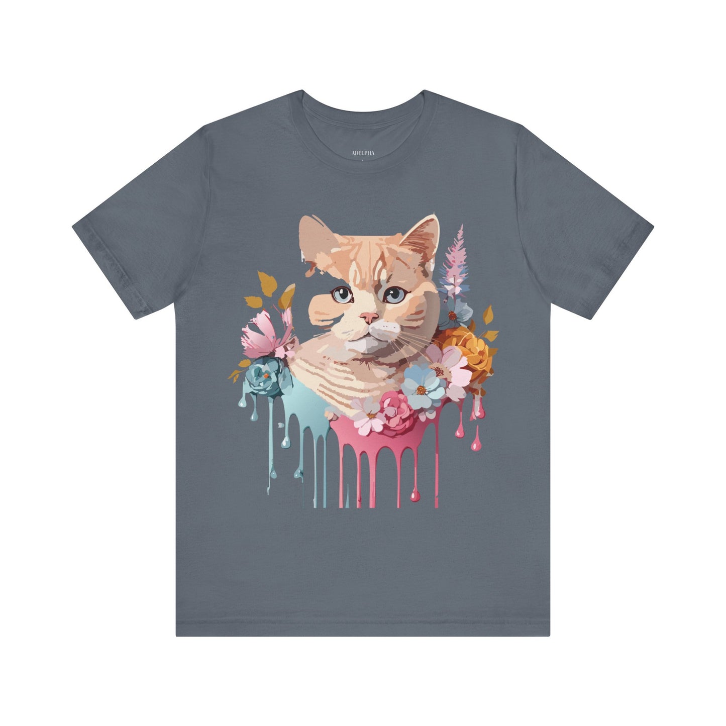 Natural Cotton Tee Shirt with Cat Printify