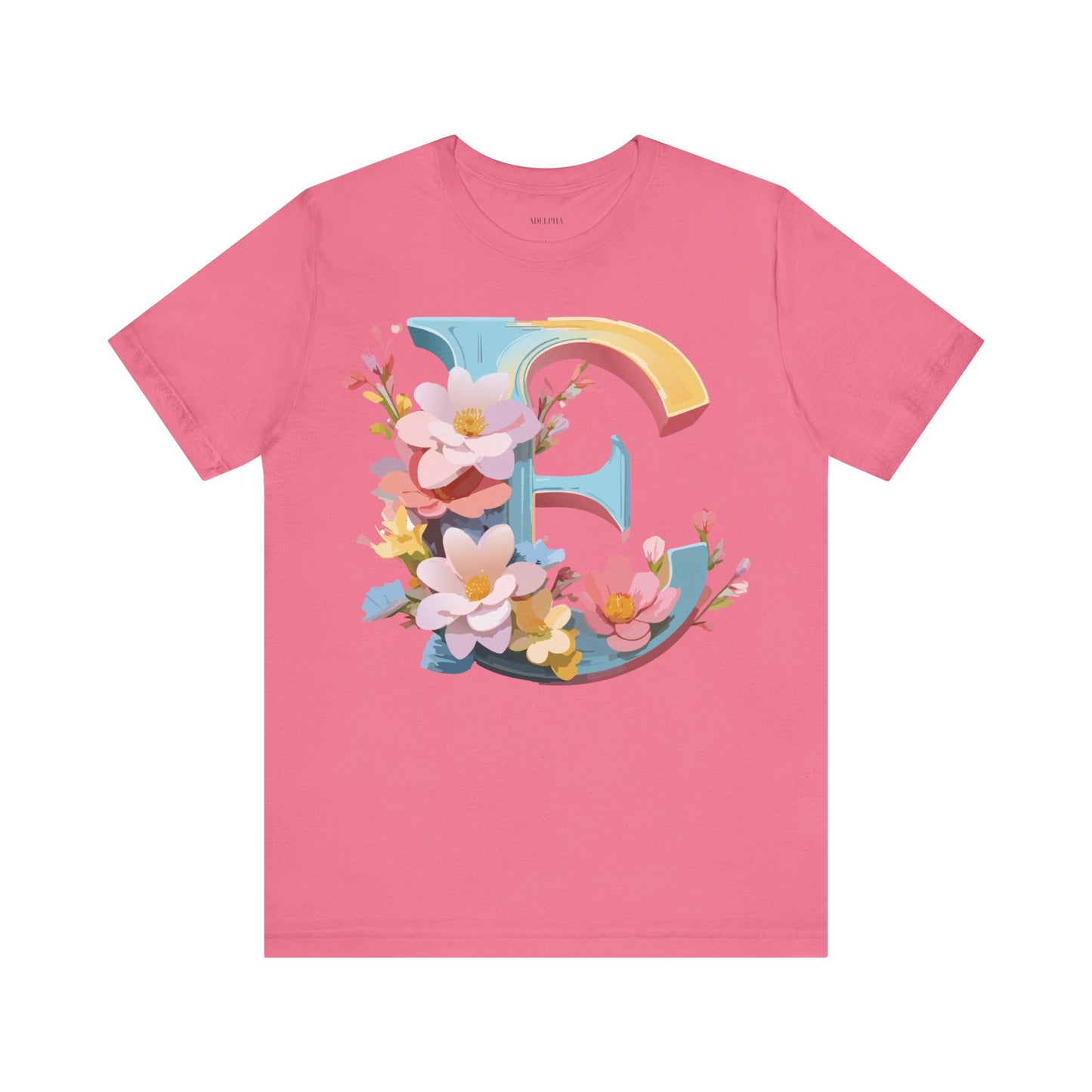 Natural Cotton Tee Shirt - Letters Collection - E Printify