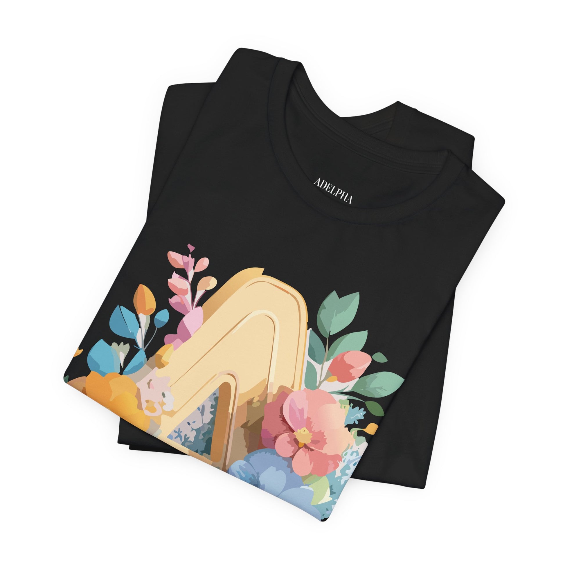 Natural Cotton Tee Shirt - Letters Collection - A Printify