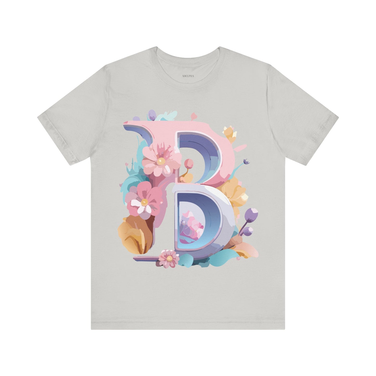 Natural Cotton Tee Shirt - Letters Collection - B Printify