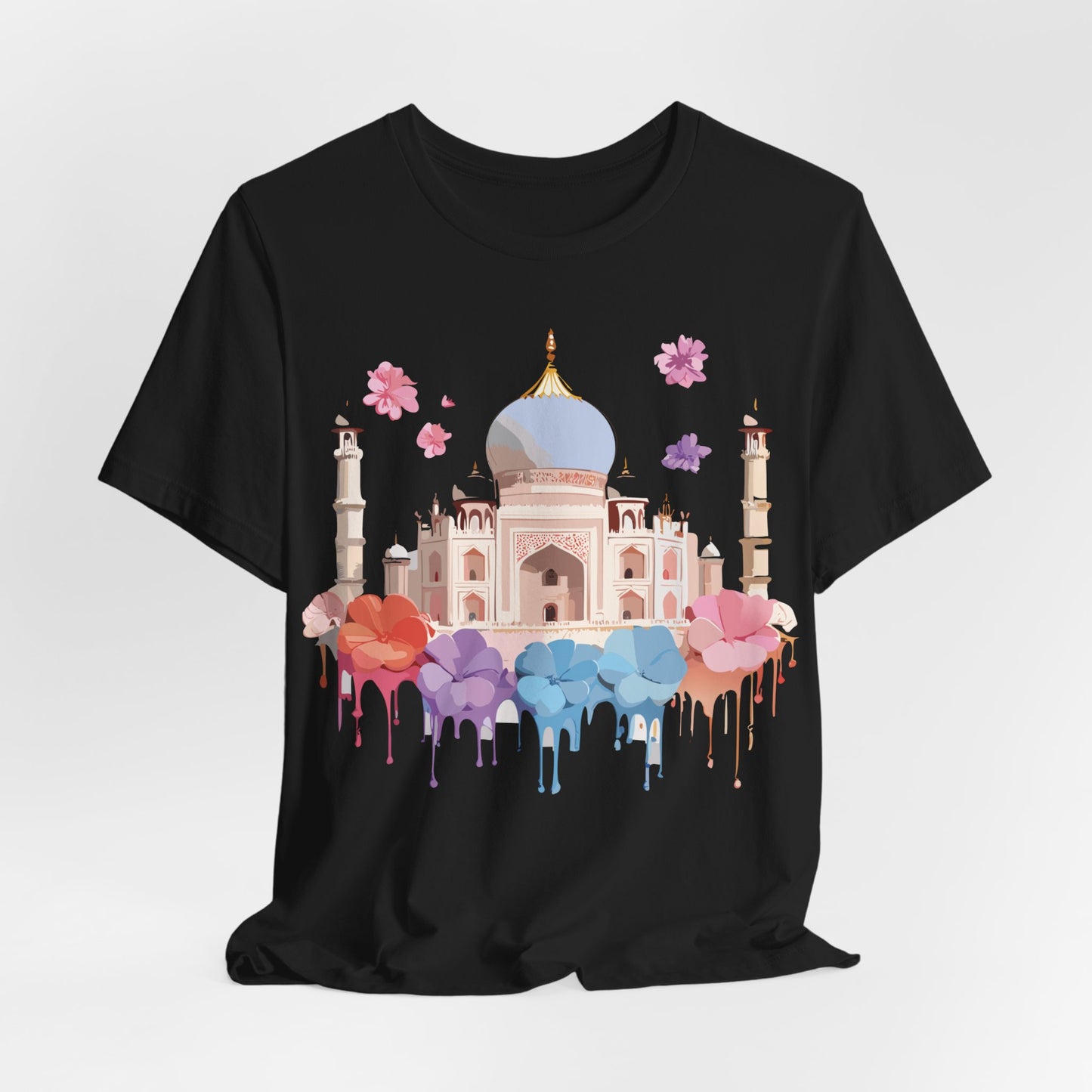 Natural Cotton Tee Shirt - Taj Mahal, India Printify
