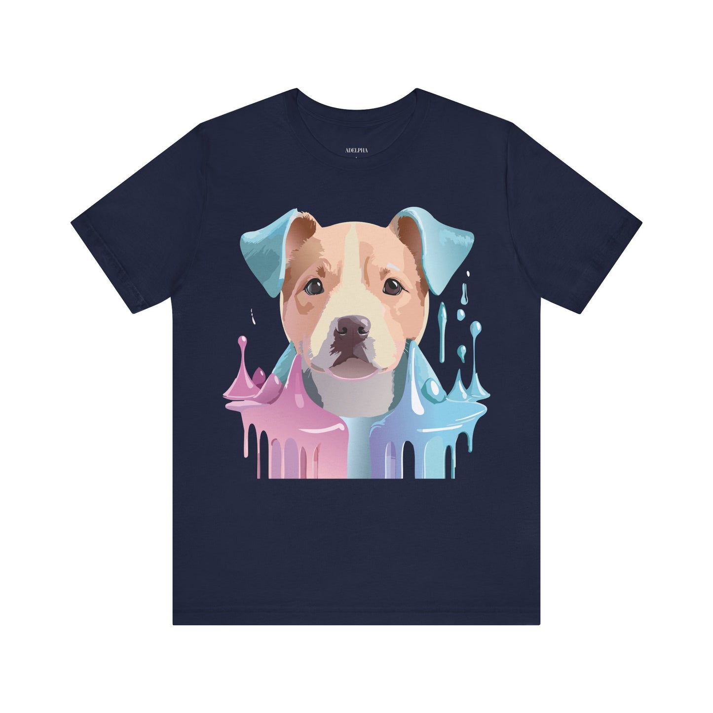 Natural Cotton Tee Shirt with Dog Printify