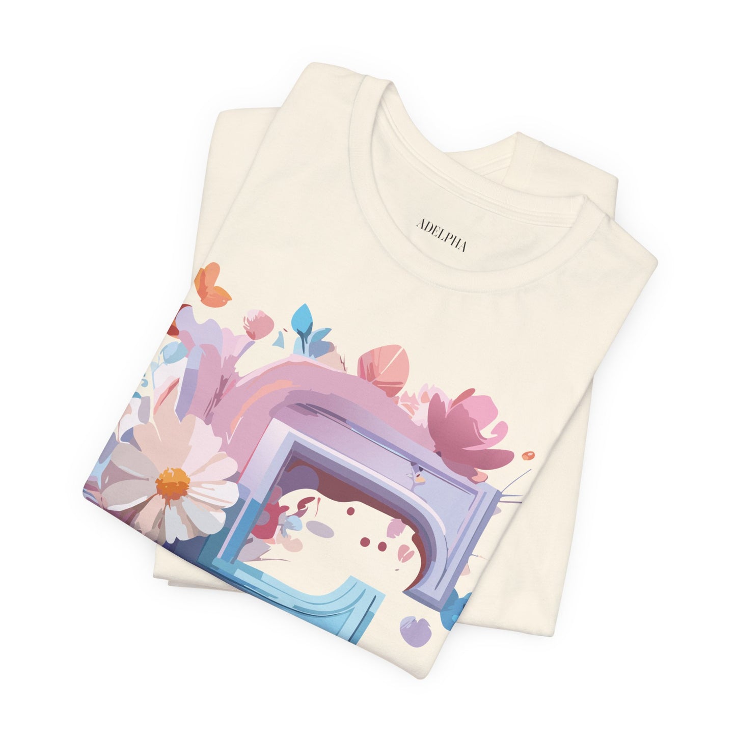 Natural Cotton Tee Shirt - Letters Collection - F Printify