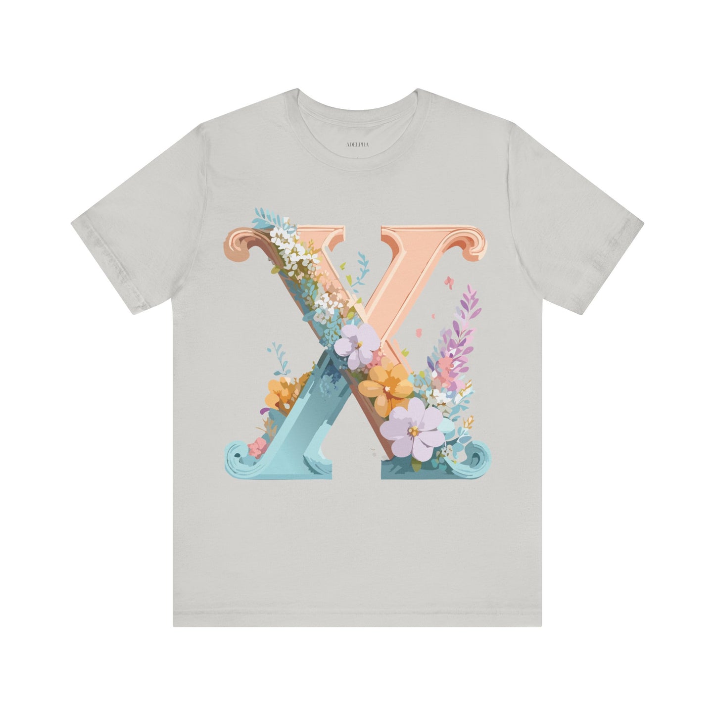 Natural Cotton Tee Shirt - Letters Collection - X Printify