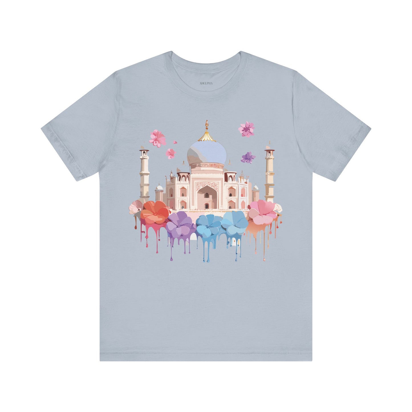 Natural Cotton Tee Shirt - Taj Mahal, India Printify