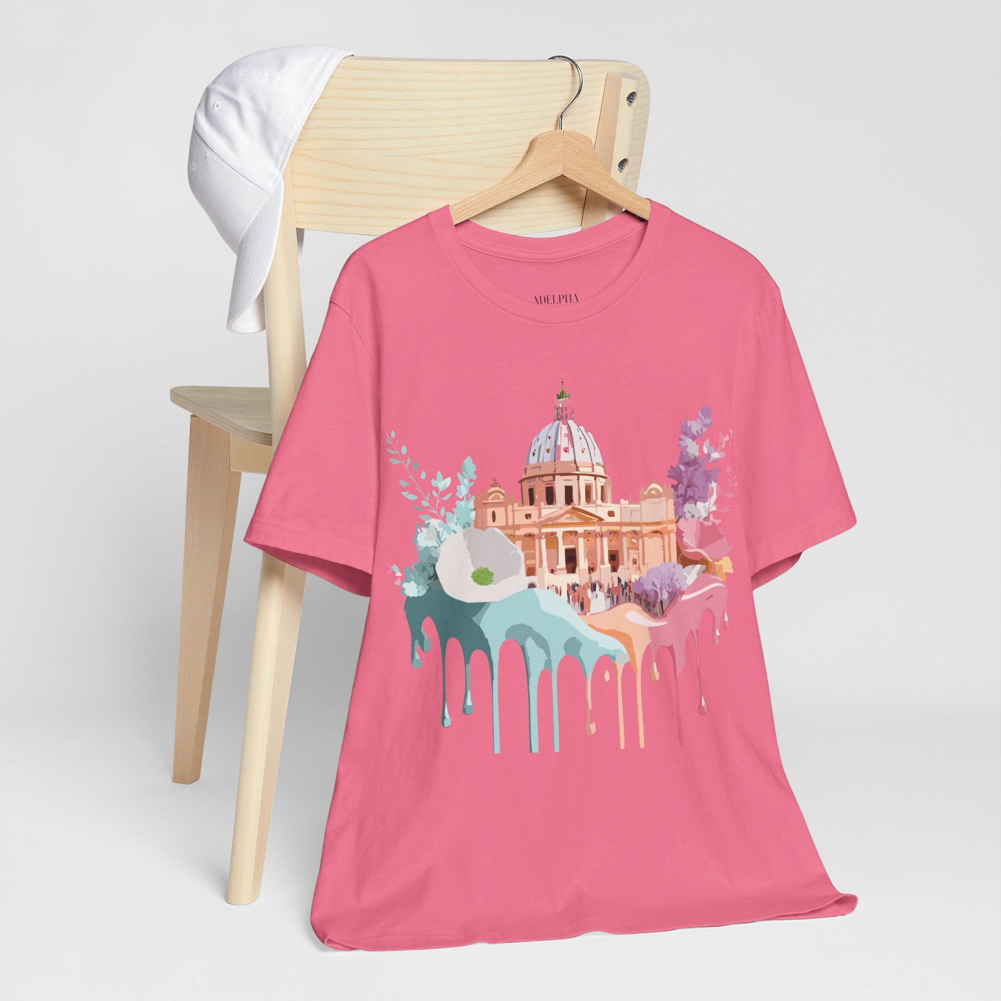 Natural Cotton Tee Shirt - Beautiful Places Collection - Rome Printify