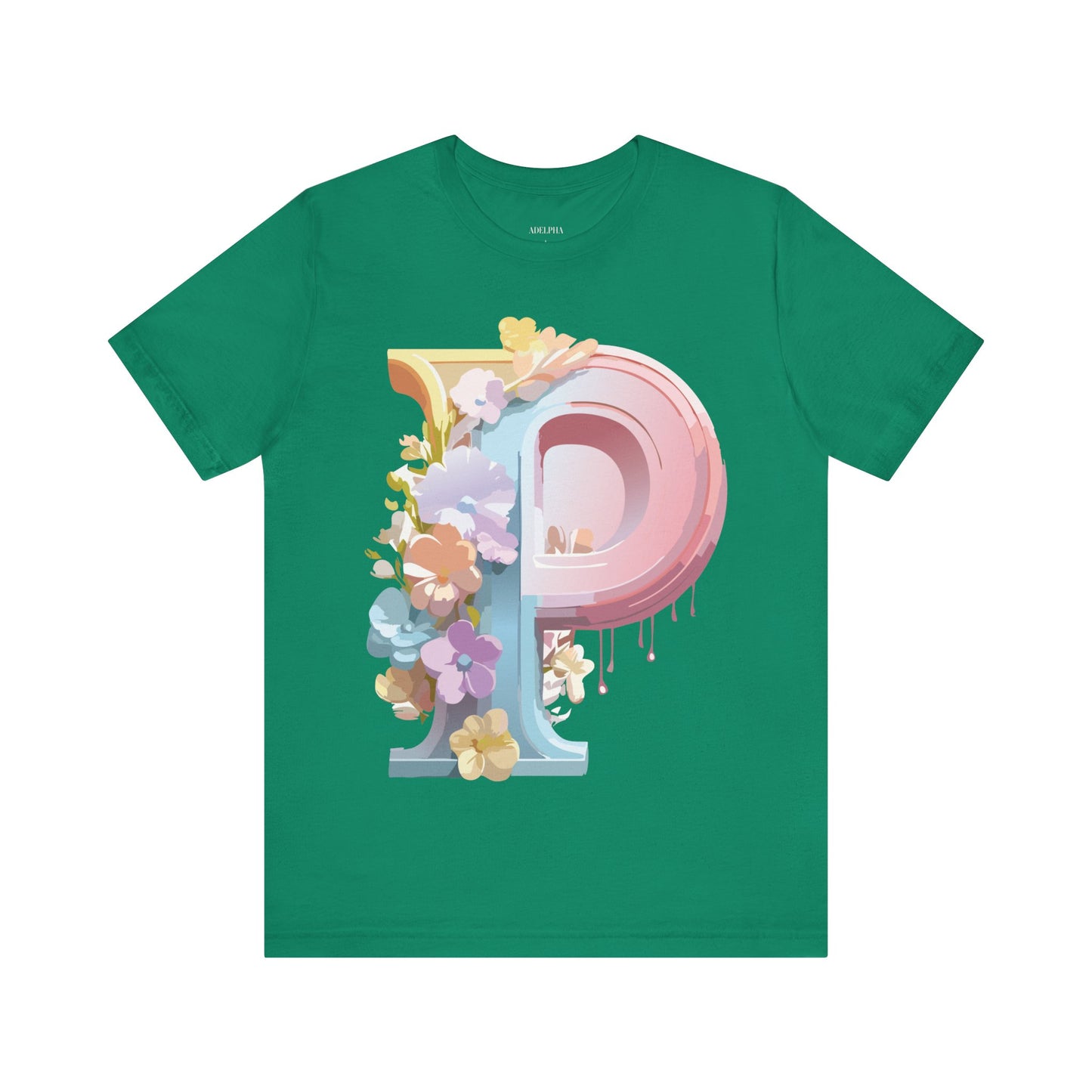 Natural Cotton Tee Shirt - Letters Collection - P Printify
