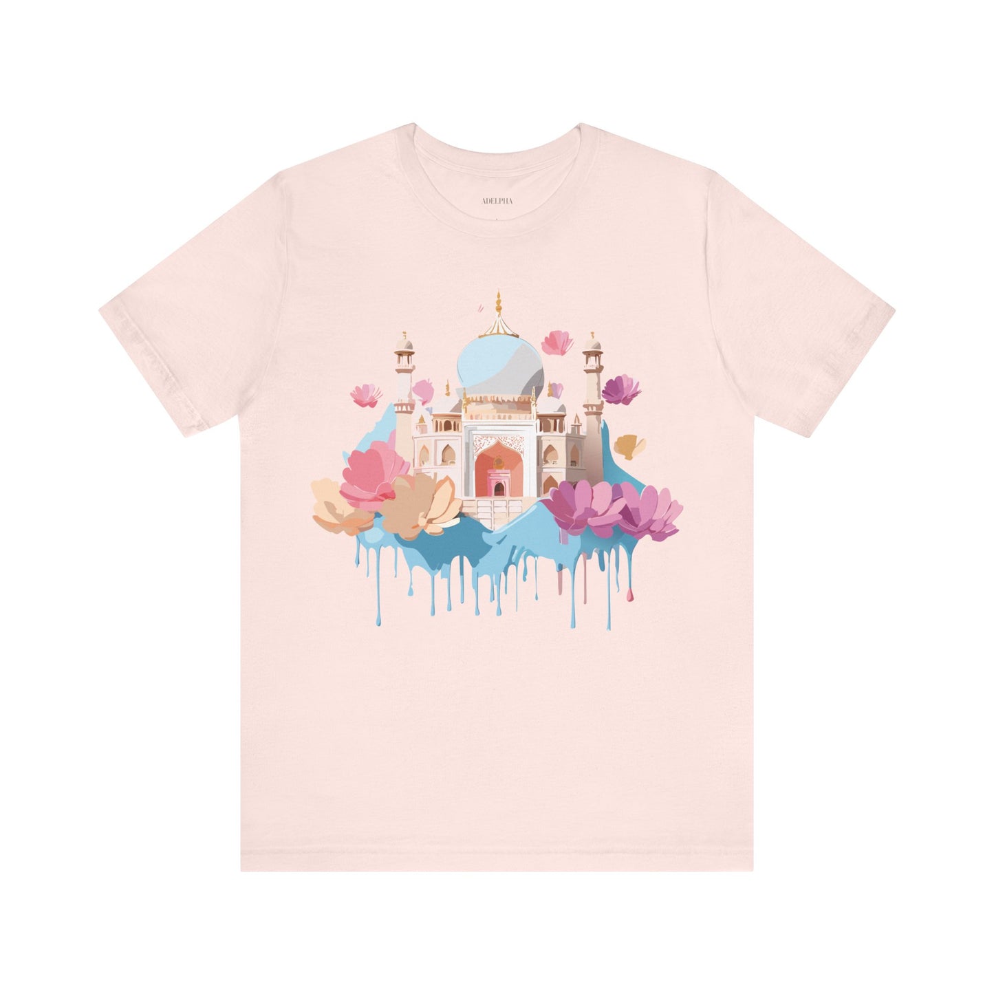 Natural Cotton Tee Shirt - Taj Mahal, India Printify