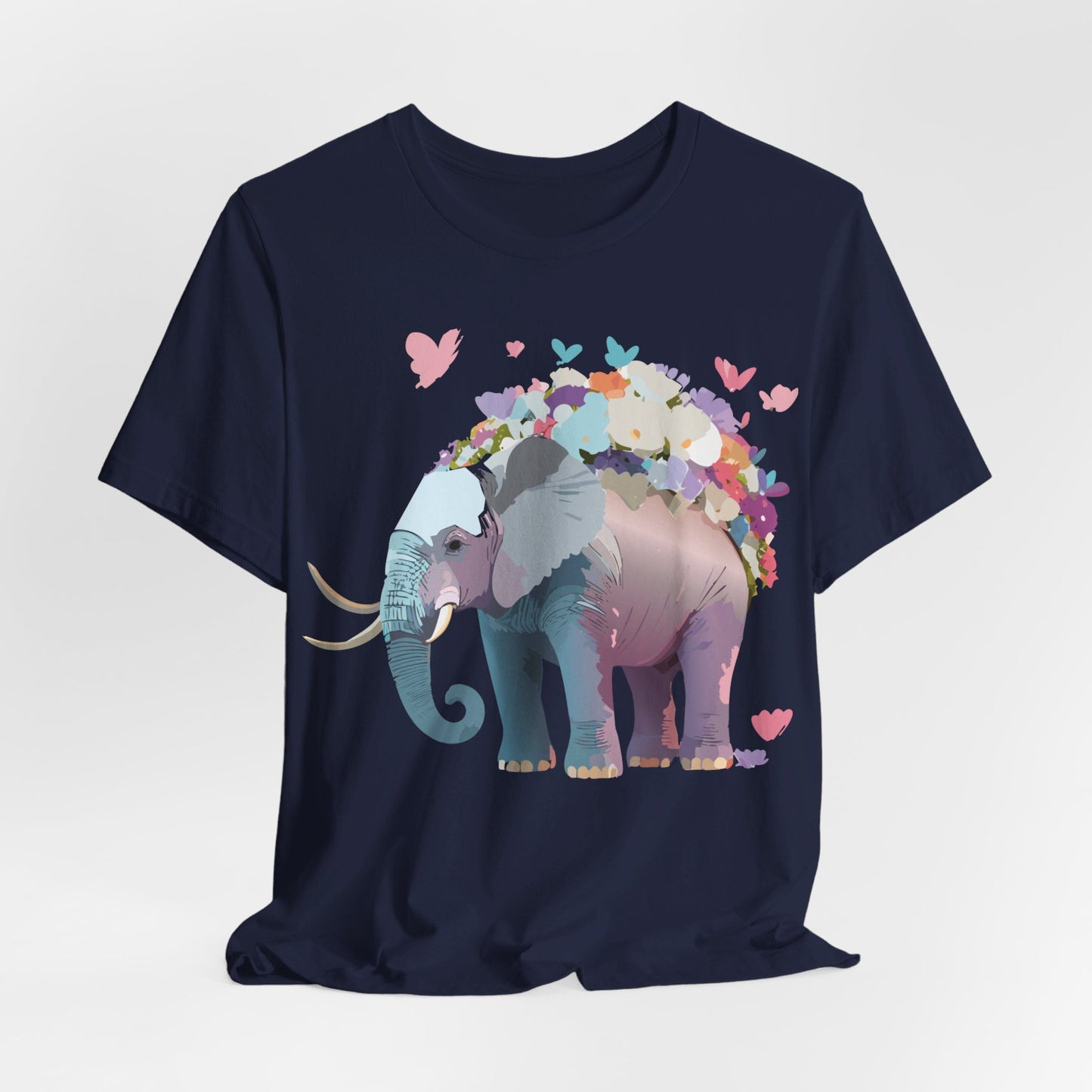 Natural Cotton Tee Shirt with Elephant Printify