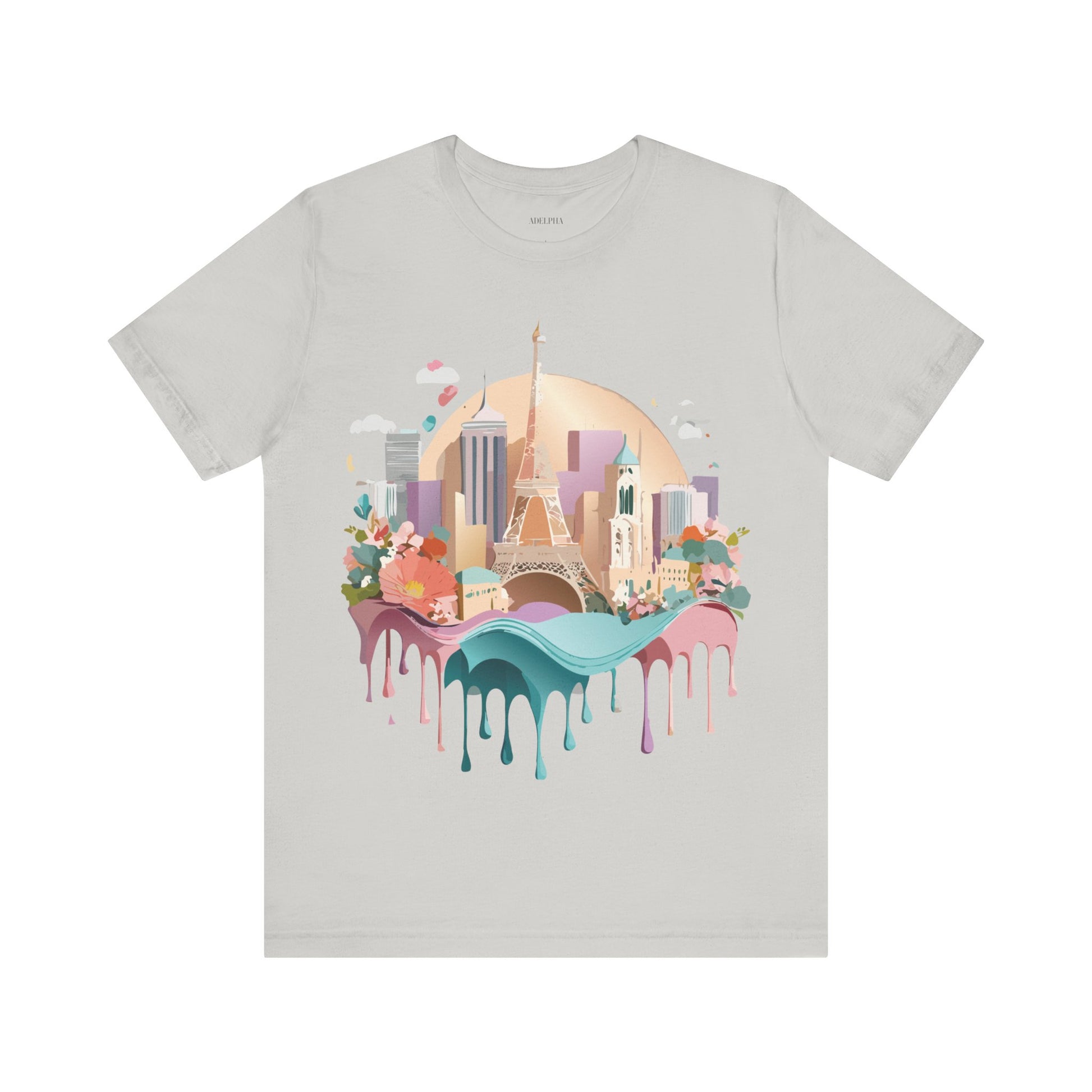 Natural Cotton Tee Shirt - Beautiful Places Collection - Paris Printify