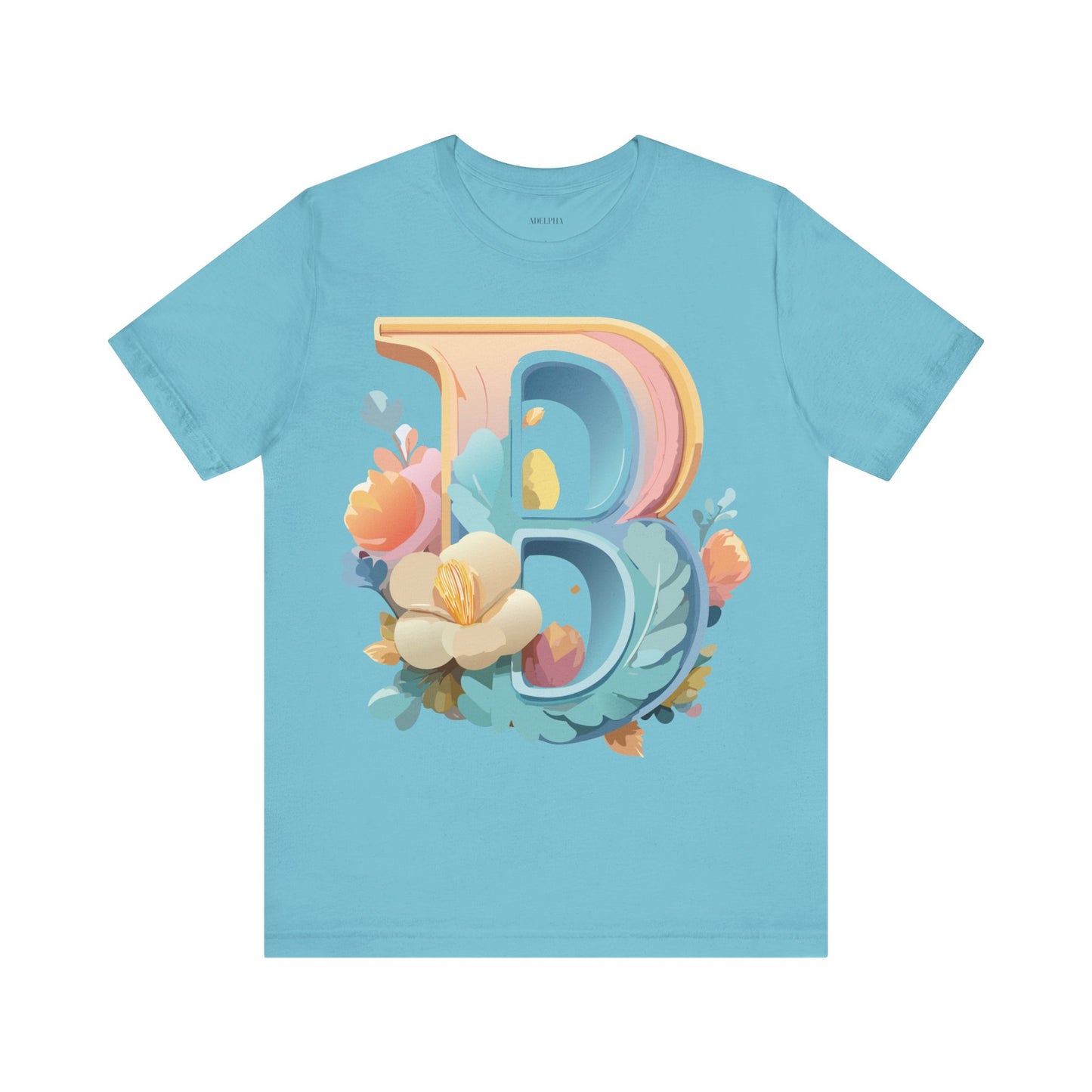 Natural Cotton Tee Shirt - Letters Collection - B Printify