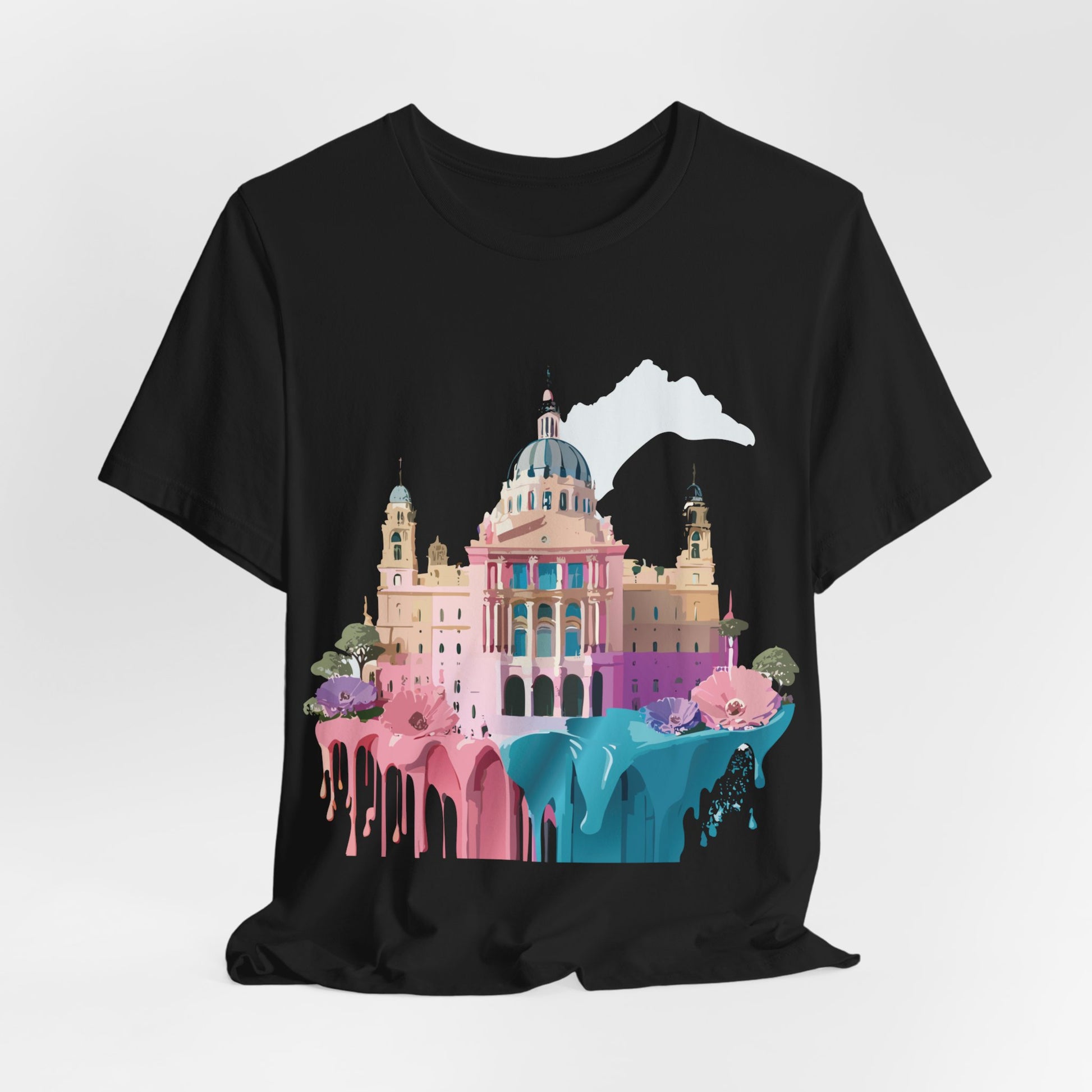 Natural Cotton Tee Shirt - Beautiful Places Collection - Madrid Printify