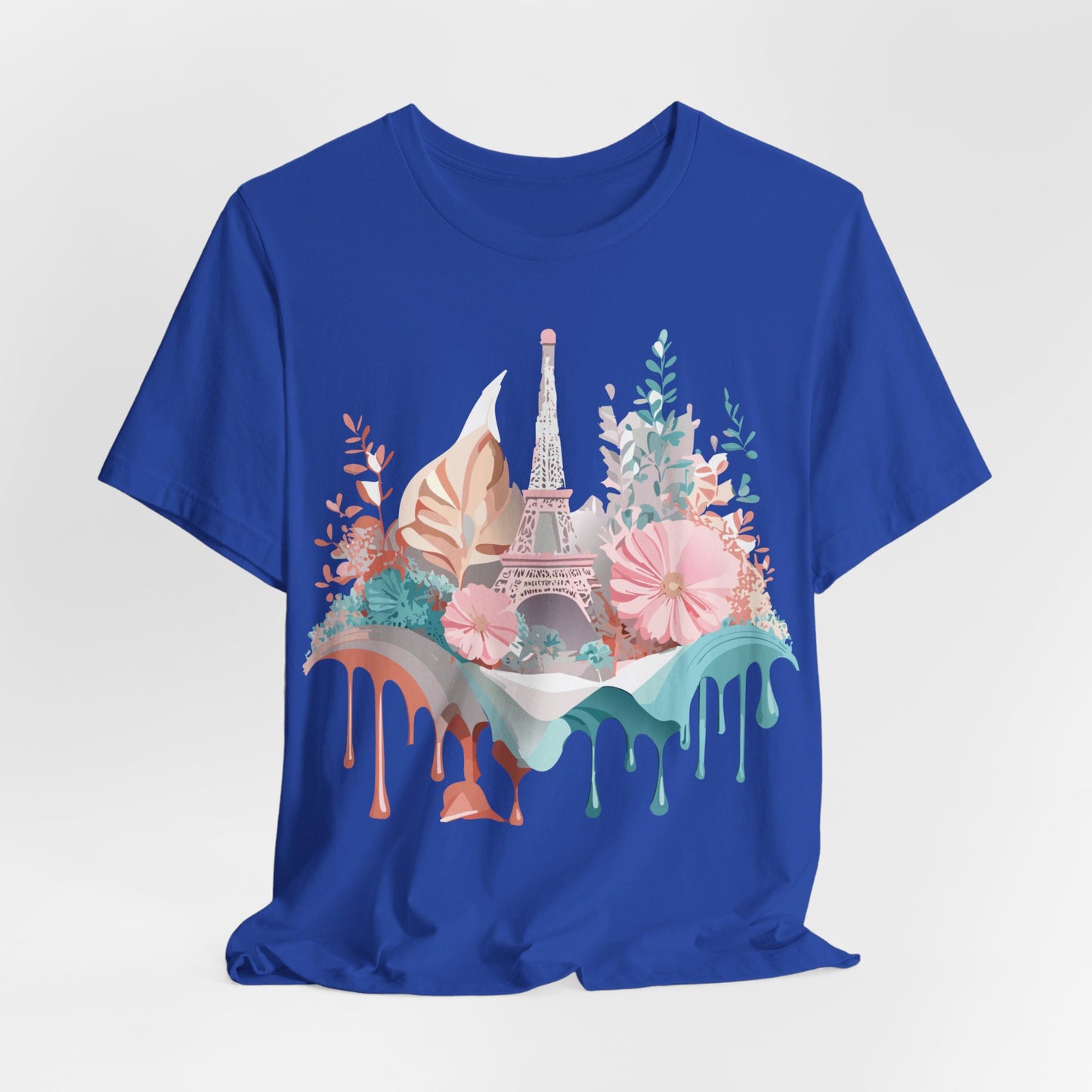 Natural Cotton Tee Shirt - Beautiful Places Collection - Paris Printify