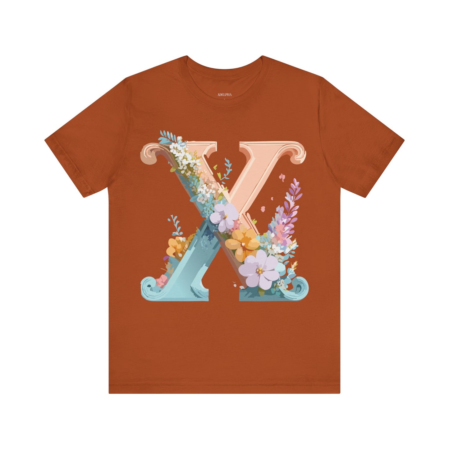 Natural Cotton Tee Shirt - Letters Collection - X Printify