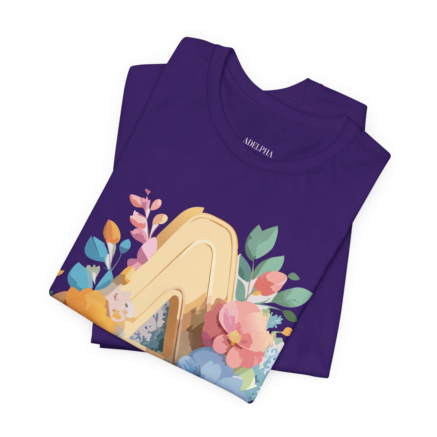 Natural Cotton Tee Shirt - Letters Collection - A Printify