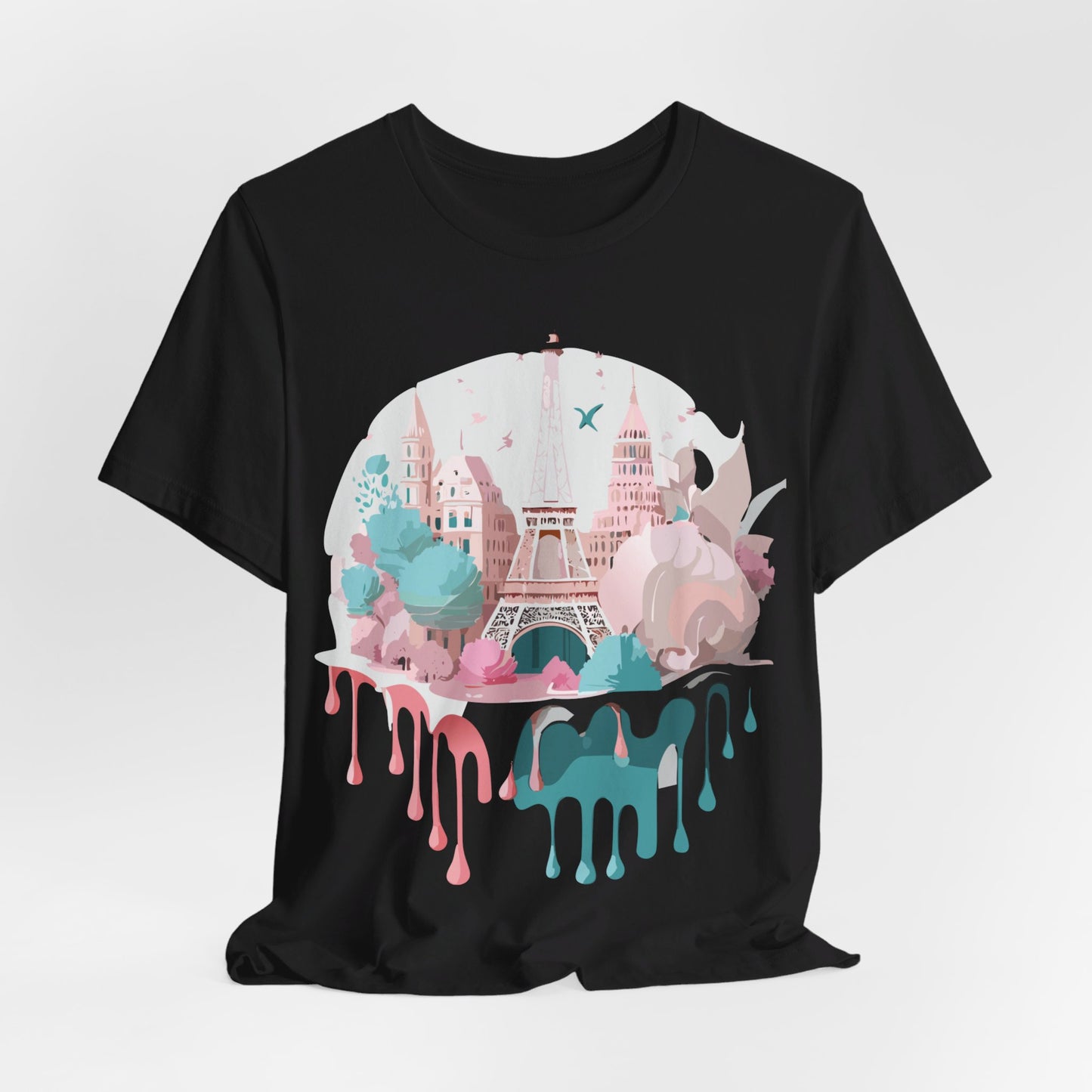 Natural Cotton Tee Shirt - Beautiful Places Collection - Paris Printify