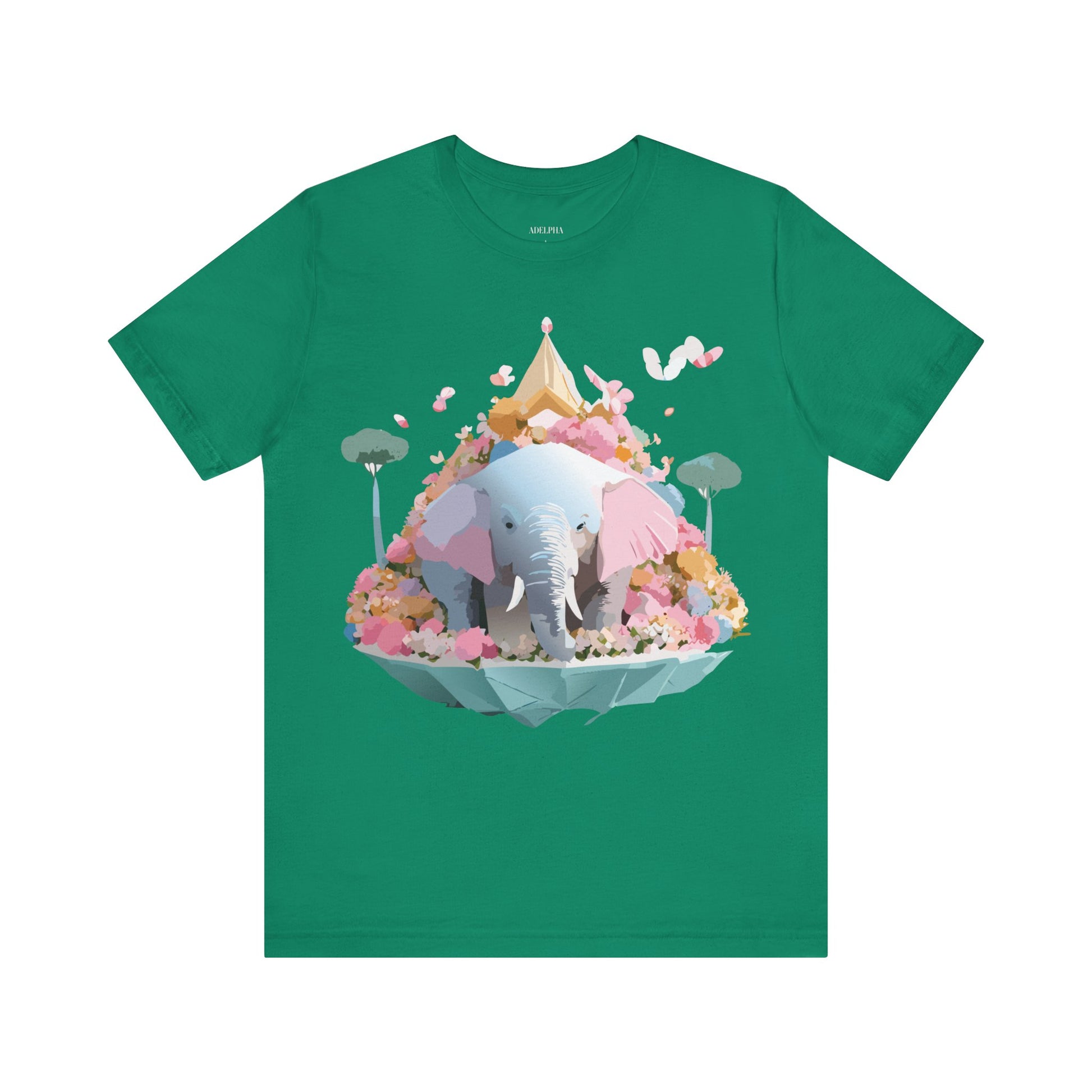 Natural Cotton Tee Shirt with Elephant Printify