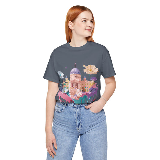 Natural Cotton Tee Shirt - Beautiful Places Collection - Madrid Printify