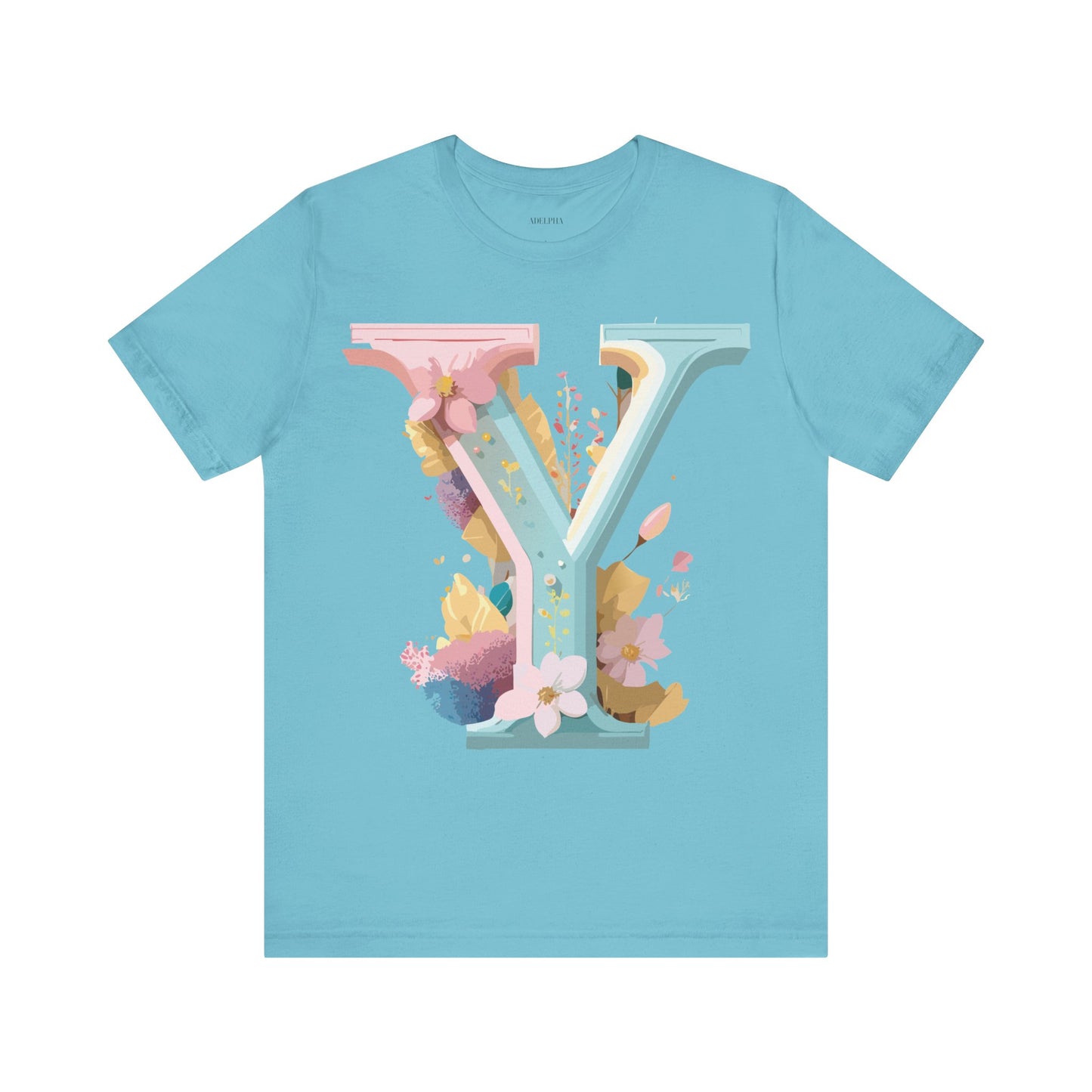 Natural Cotton Tee Shirt - Letters Collection - Y Printify