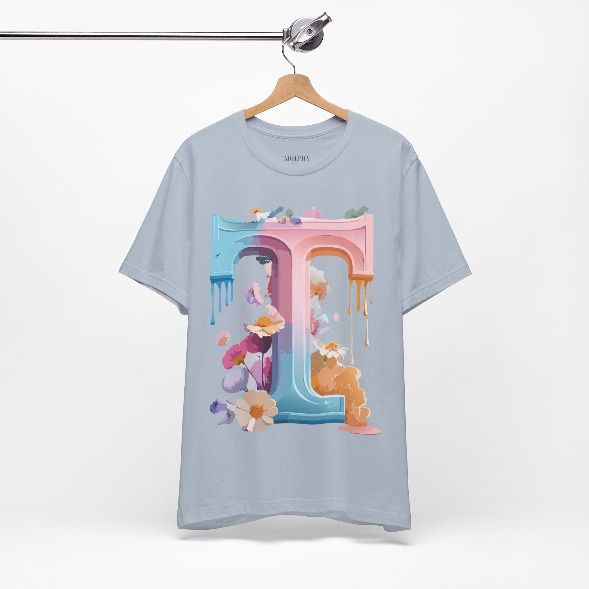 Natural Cotton Tee Shirt - Letters Collection - T Printify