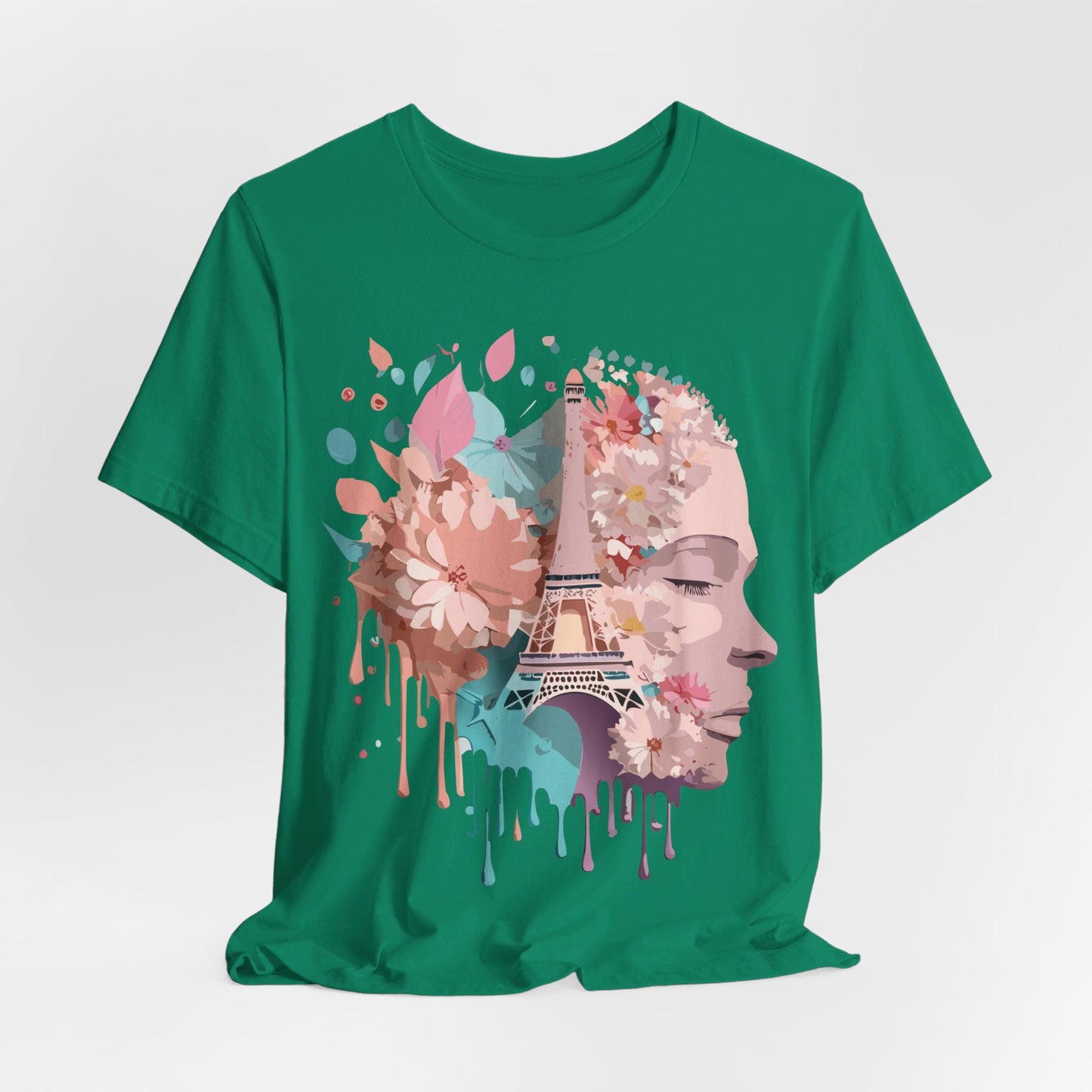 Natural Cotton Tee Shirt - Beautiful Places Collection - Paris Printify