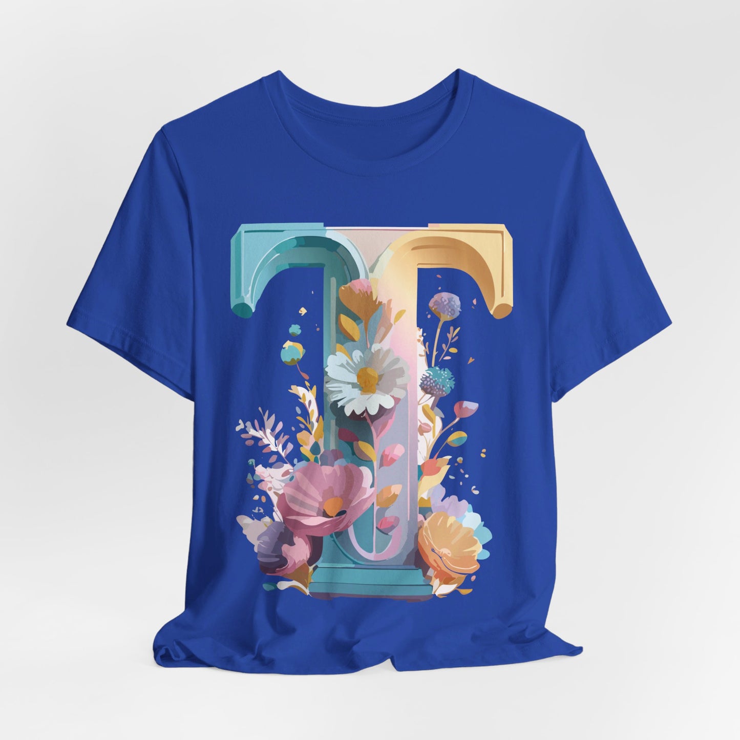 Natural Cotton Tee Shirt - Letters Collection - T Printify