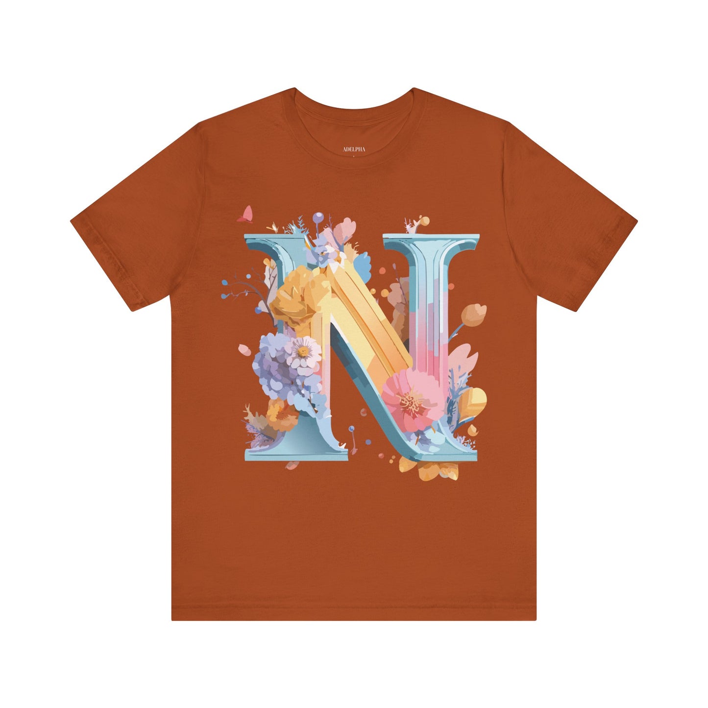 Natural Cotton Tee Shirt - Letters Collection - N Printify
