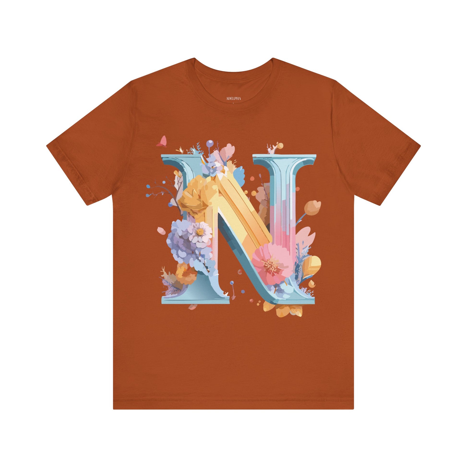 Natural Cotton Tee Shirt - Letters Collection - N Printify