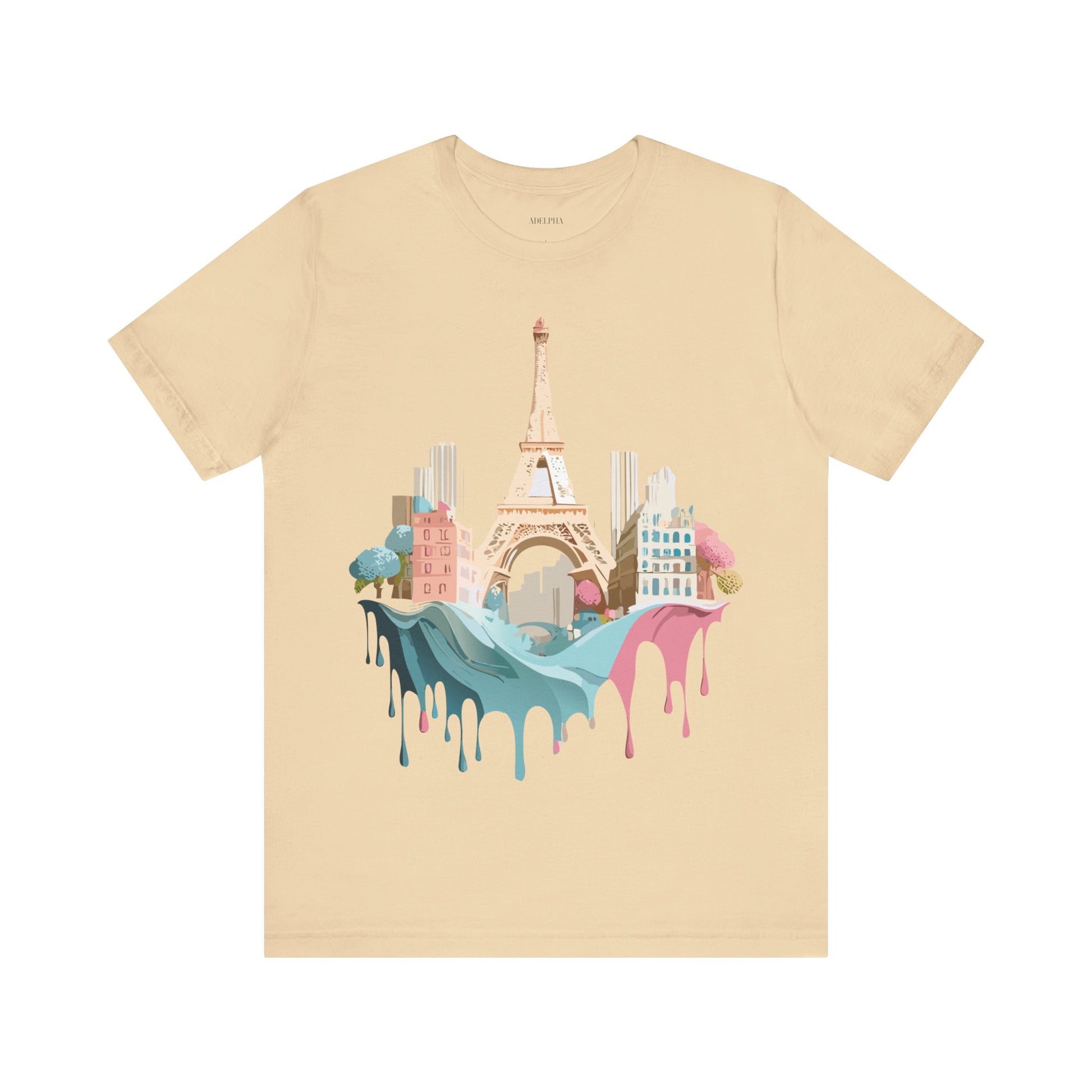 Natural Cotton Tee Shirt - Beautiful Places Collection - Paris Printify