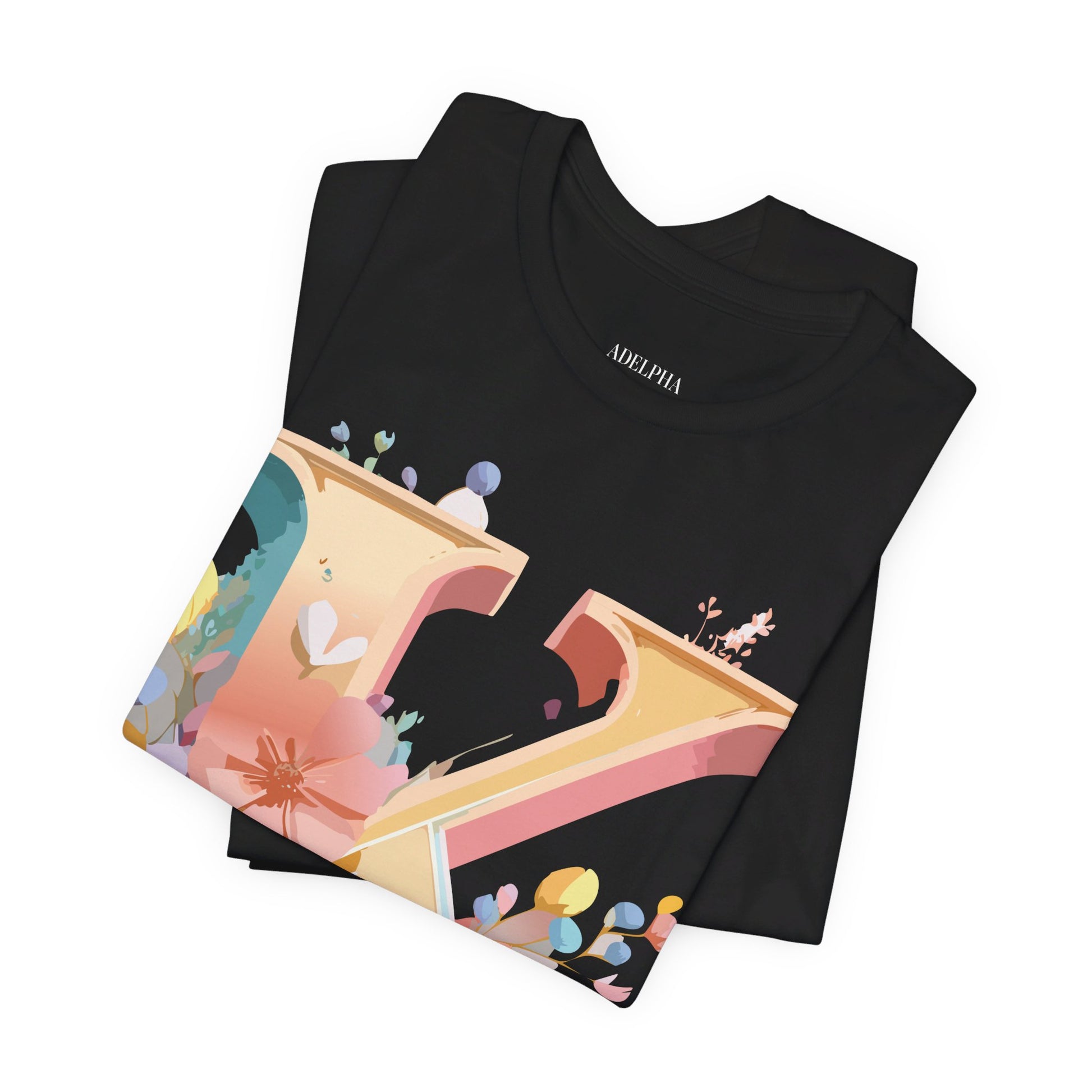 Natural Cotton Tee Shirt - Letters Collection - K Printify