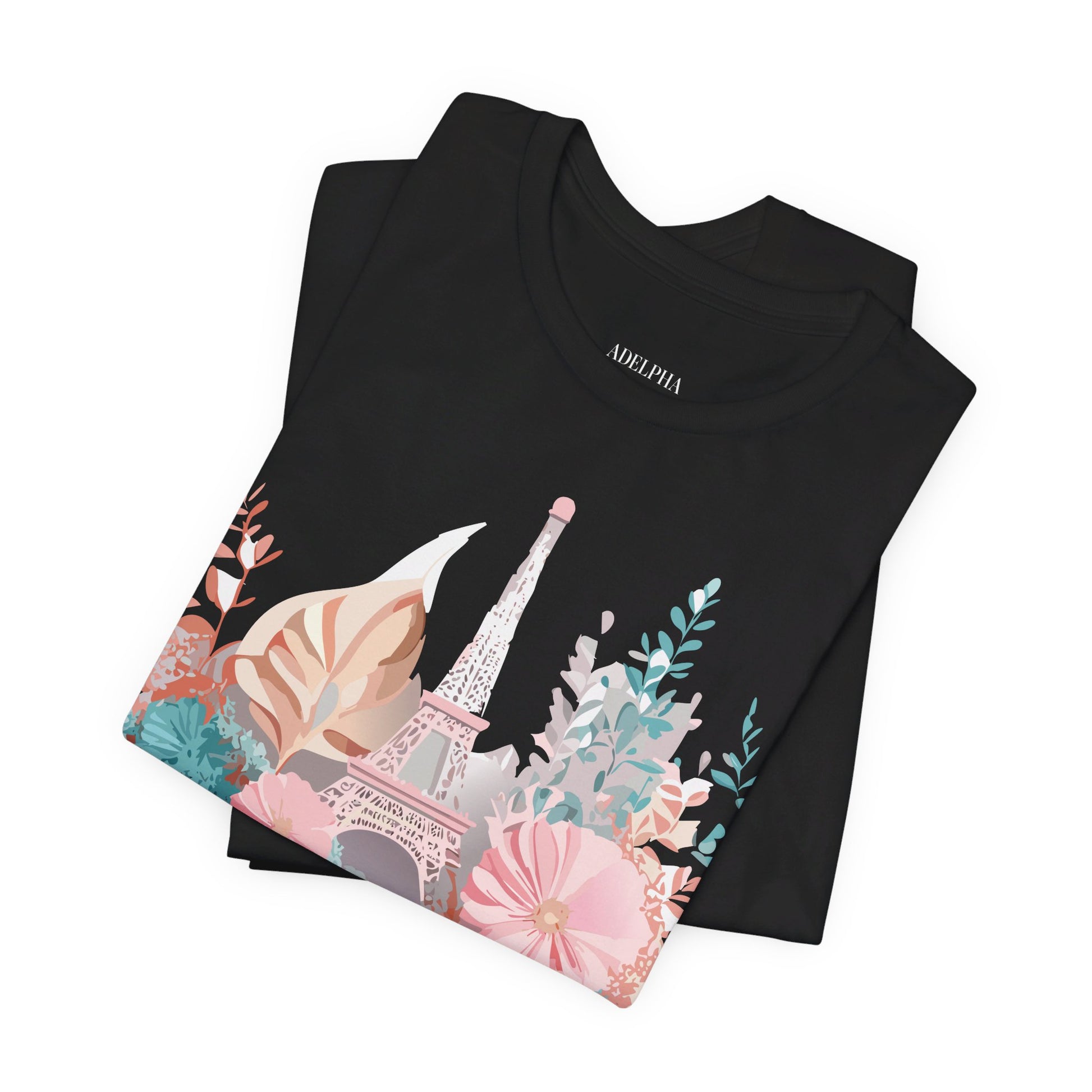 Natural Cotton Tee Shirt - Beautiful Places Collection - Paris Printify