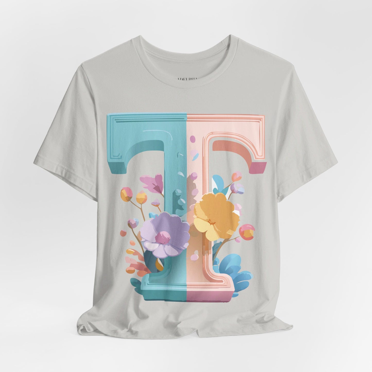 Natural Cotton Tee Shirt - Letters Collection - T Printify