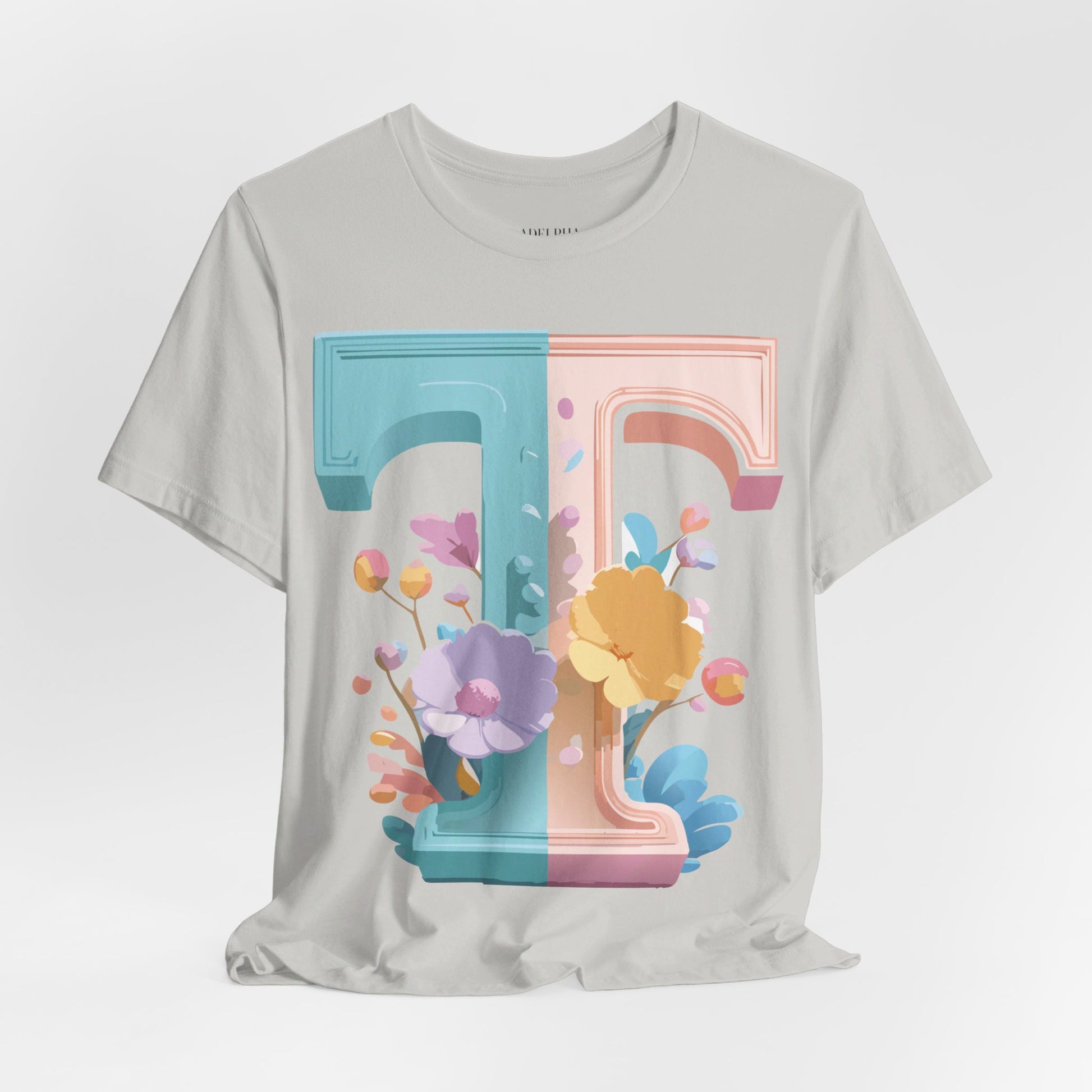 Natural Cotton Tee Shirt - Letters Collection - T Printify
