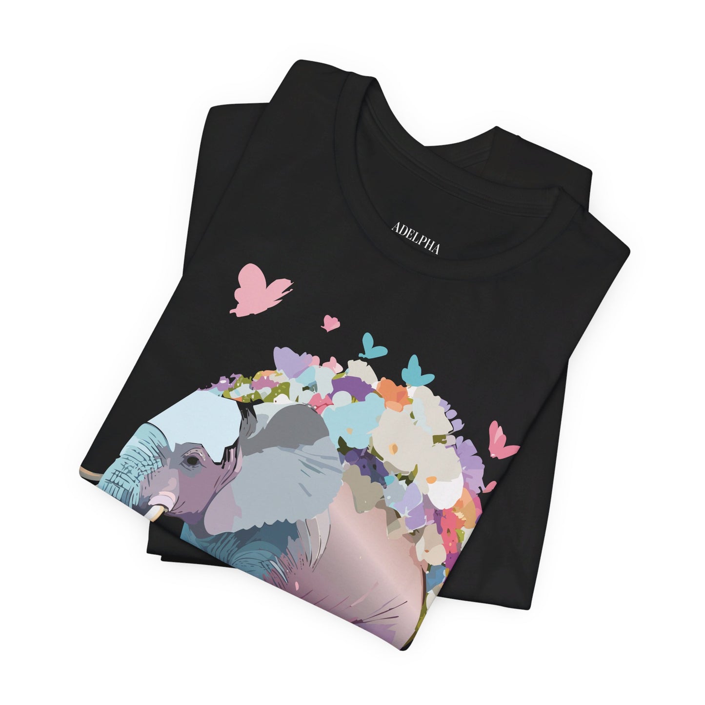 Natural Cotton Tee Shirt with Elephant Printify